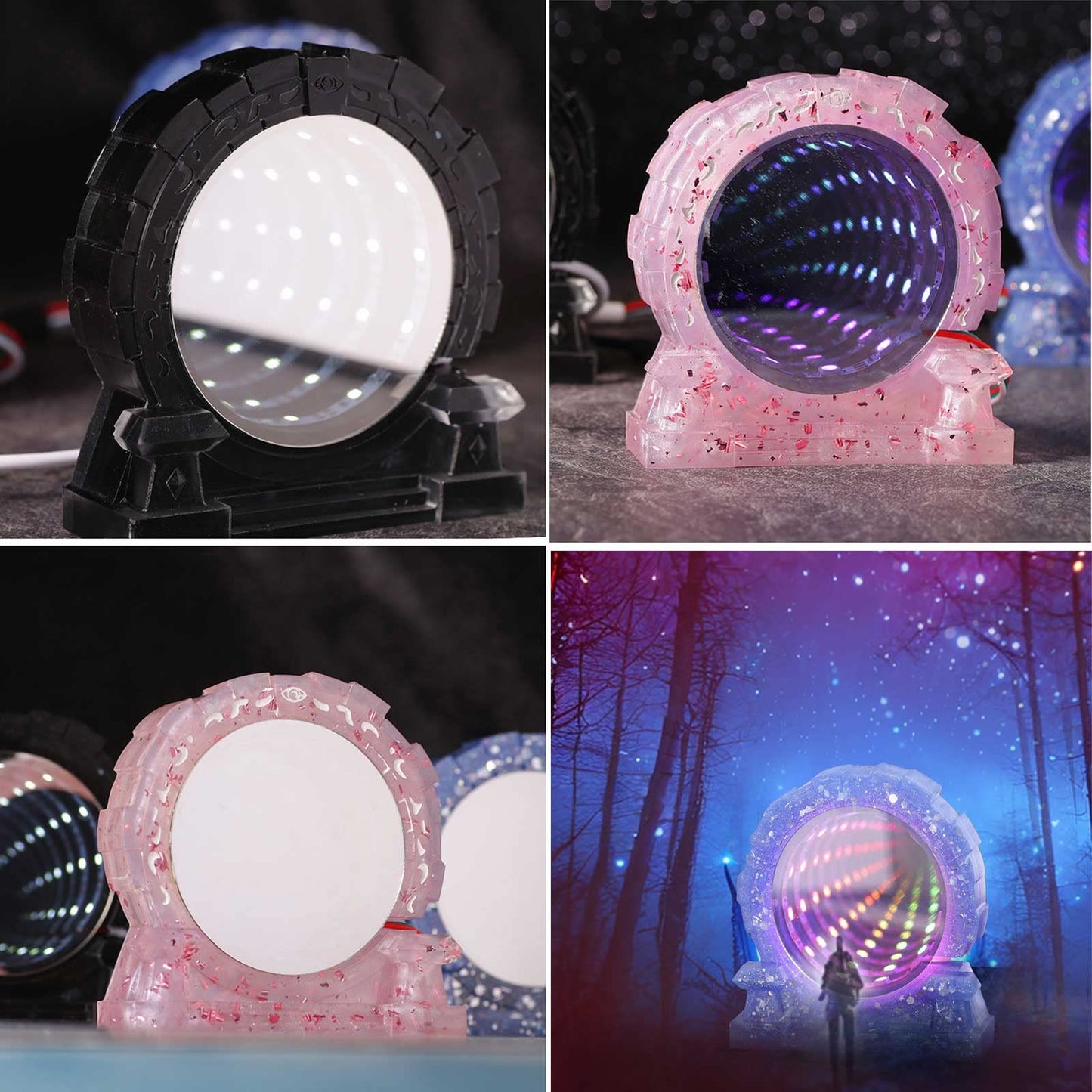DIY Handmade Products Different Dimensional Abyss Mirror Silicone Mold Gypsum Drop Glue Ornament Mold for Decoration Decoration Crafts Molds Silicone BST220