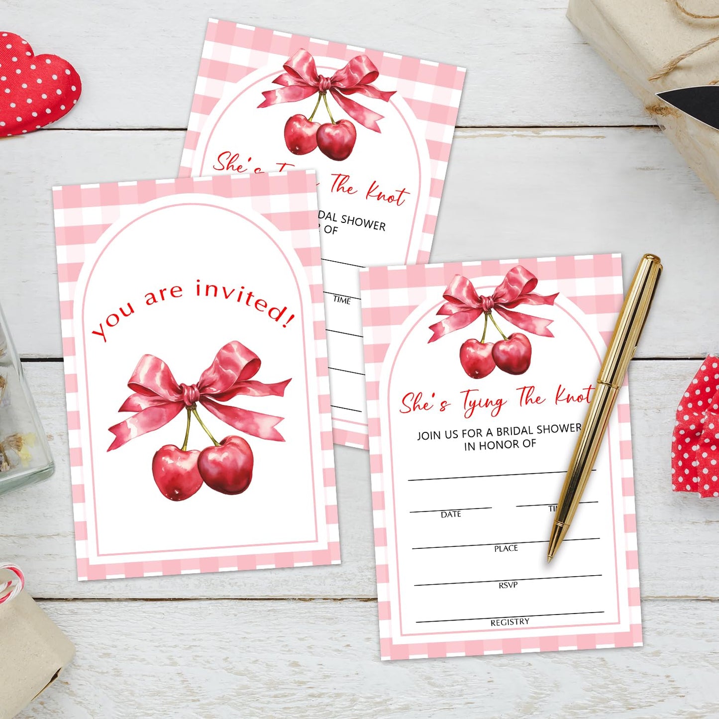 50 Years Anniversary Bridal Shower Invitations Cards, Set of 25 Gold Foil Floral Fill in Style 50th Year Wedding Invites Cards with Envelopes for Couples Marriage Party Supplies-T05 WN420
