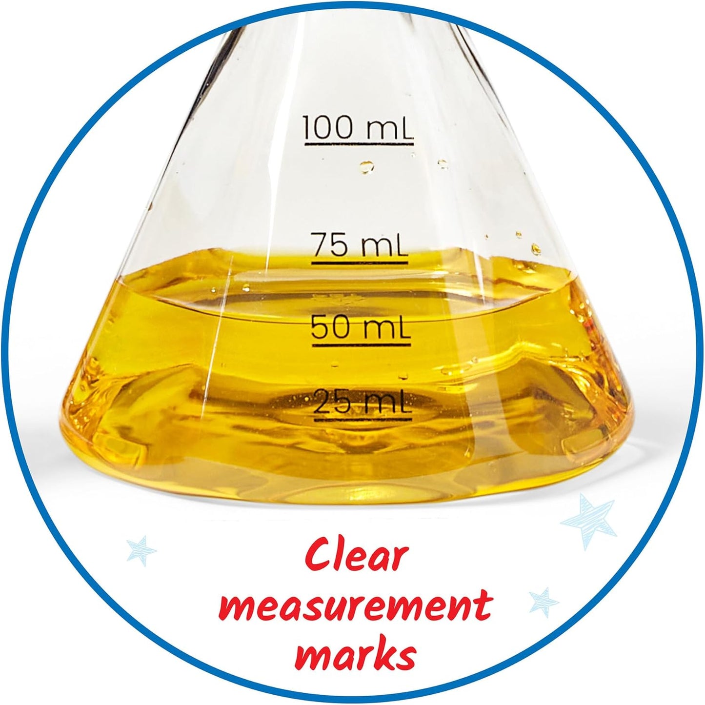 Hand2Mind Starter Science Measuring Flask Set - Plastic Beakers 100