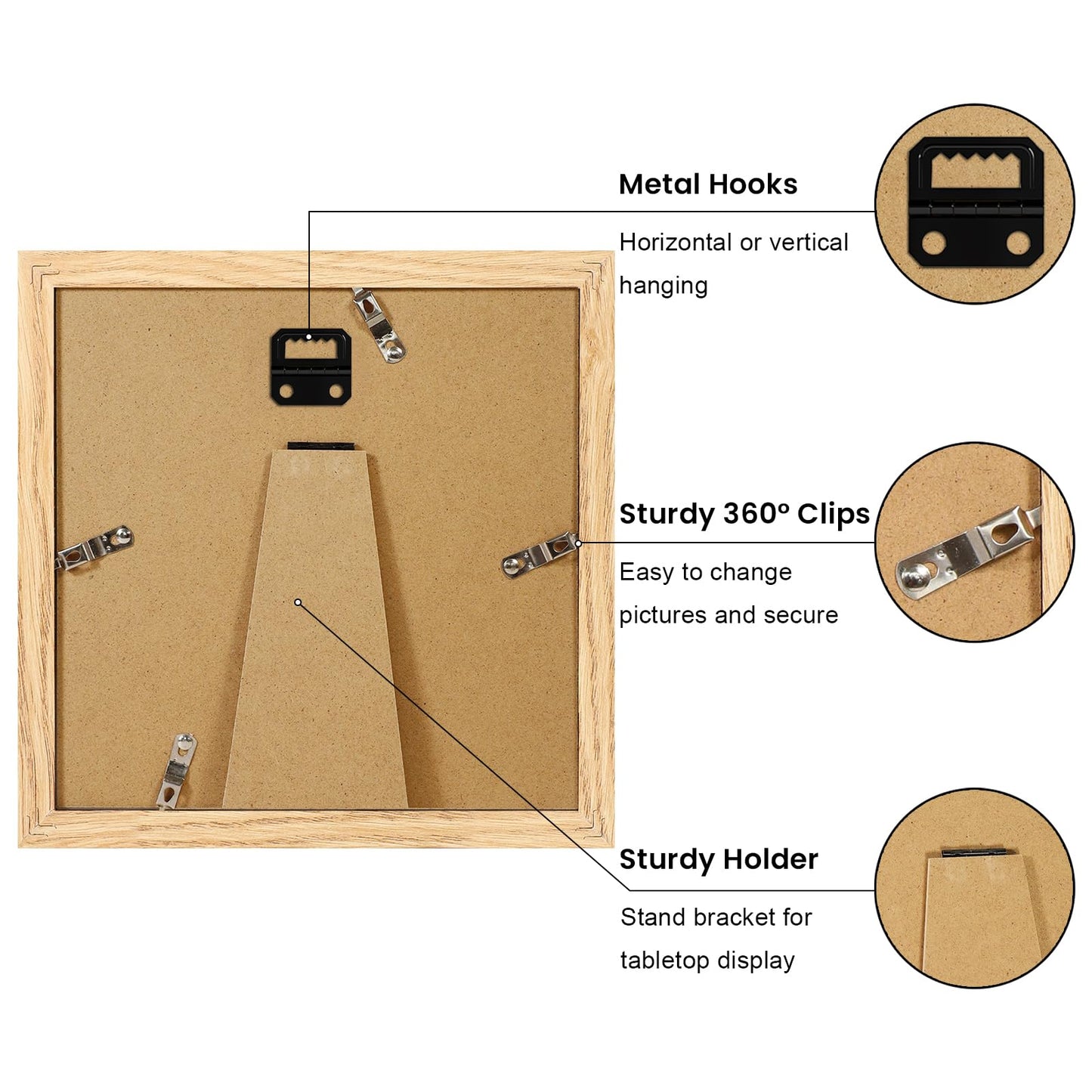 YESKAY 8x10 Picture Frame Set of 9, Display Pictures 5x7 with Mat or 8 x 10 Without Mat, Multi Photo Frames for Wall Mounting or Table Top Display, Blue BST326H