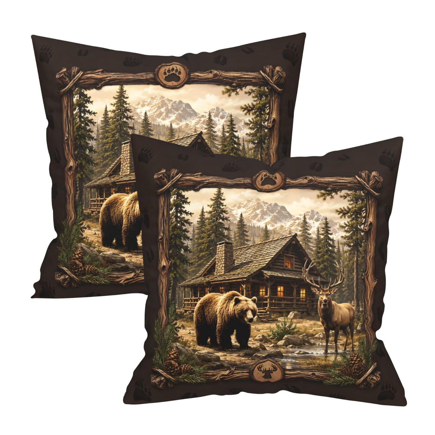 St. Patrick's Day Pillow Cover - Shamrock Throw Pillow Covers 18x18 Set of 2 Green Beige Decorative Pillowcases for Couch Sofa Bedroom BST202