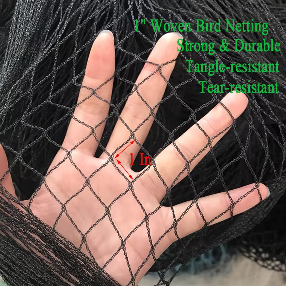 Bird Netting for Chicken Coop 50x50 Ft, 1" Mesh N31