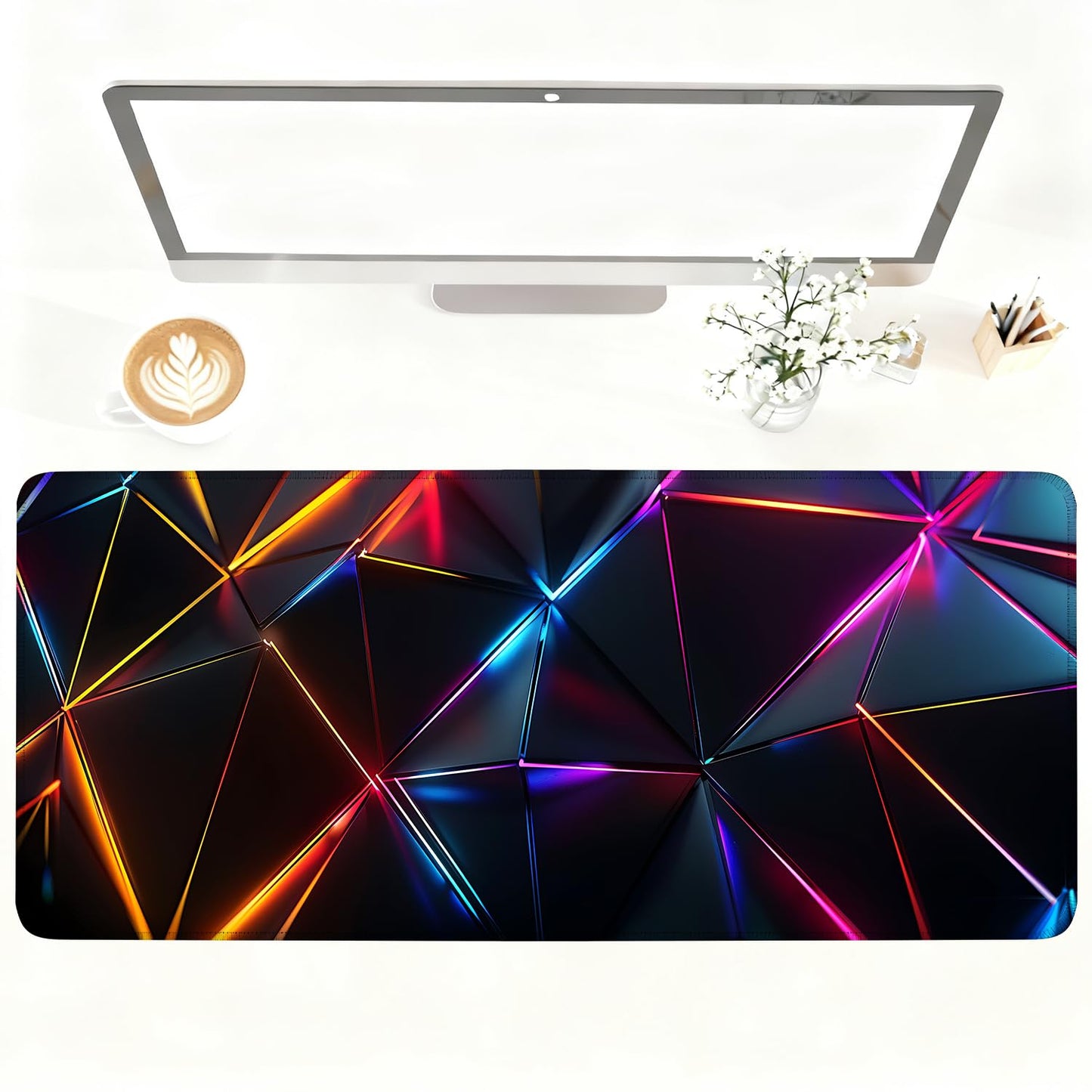 Mouse Pad Gaming Mousepad 31.5 x 11.8in Large Mouse Pad for Keyboard and Mouse with Anti-Slip Rubber Base, Keyboard Pad XL Mouse Mat for Home and Office,Snowy Forest WN420