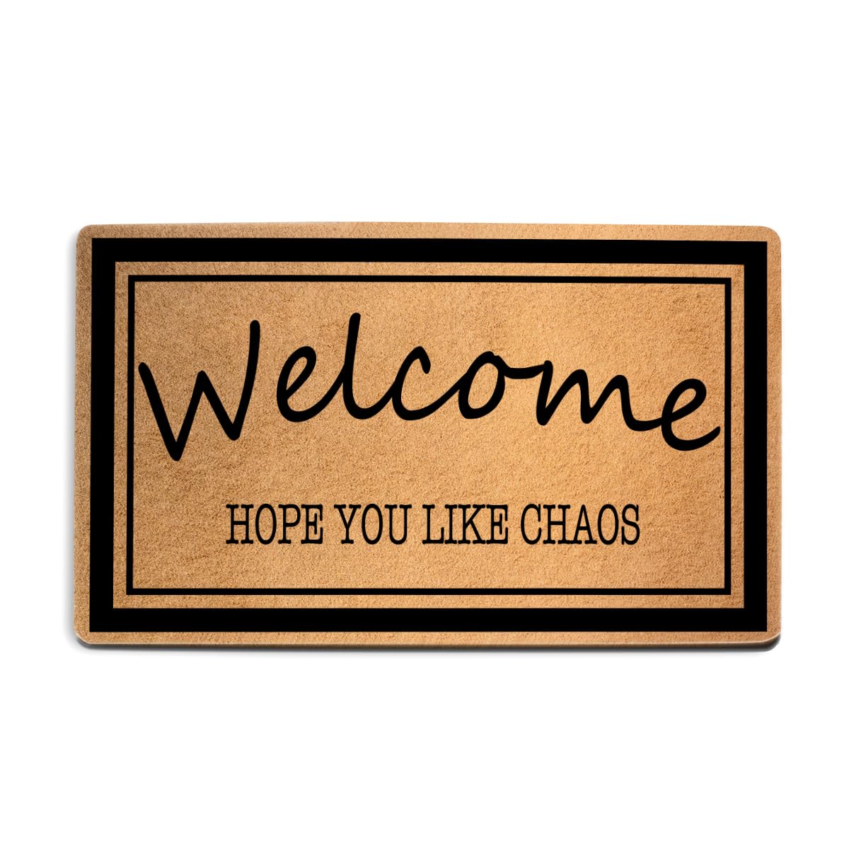 Funny Cat Door Mat 18x30 Inch, Faux Coco Coir Doormat with Non-Slip PVC Backing, Cats Printed Welcome Mat for Outdoor Indoor Entryway Porch Home Kitchen Patio, Cat Lover Gifts for Women Mom BST202