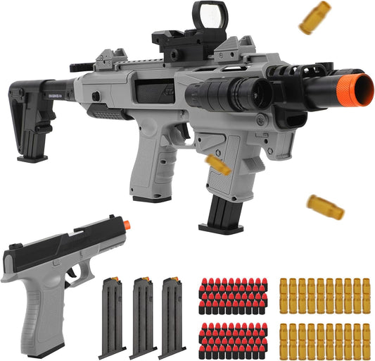 Soft Bullet Toy Gun, Two Modes Toy Gun Shell Ejecting with 80 Soft Bullets 40 Shells 68