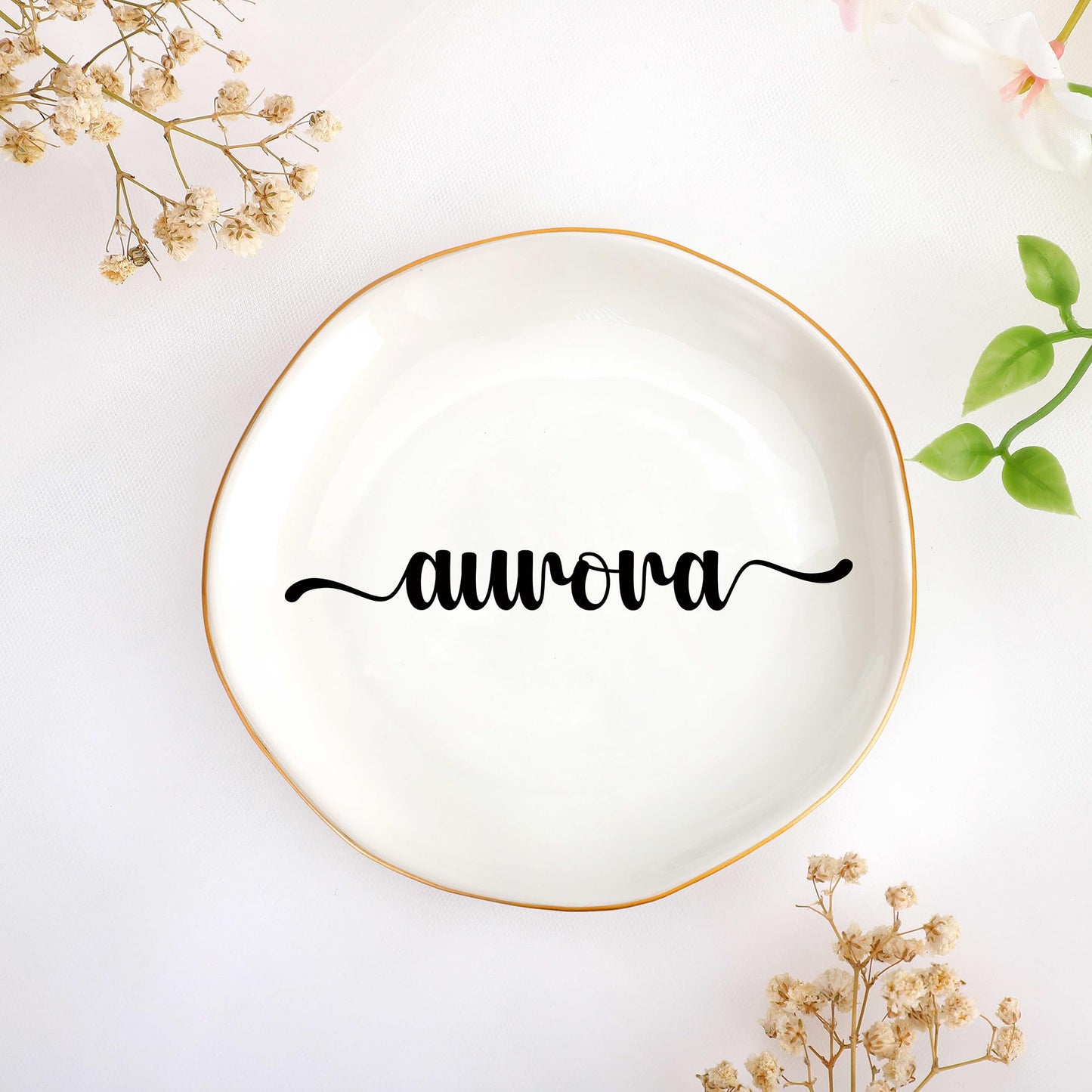 JoycuFF Initial B Ceramic Jewelry Tray, Bridesmaid Bride Gifts, Mothers Day Christmas Anniversary Engagement Birthday Gifts for Women Couples, Trinket Dish for Rings Earrings Necklaces Bracelets Keys BST202