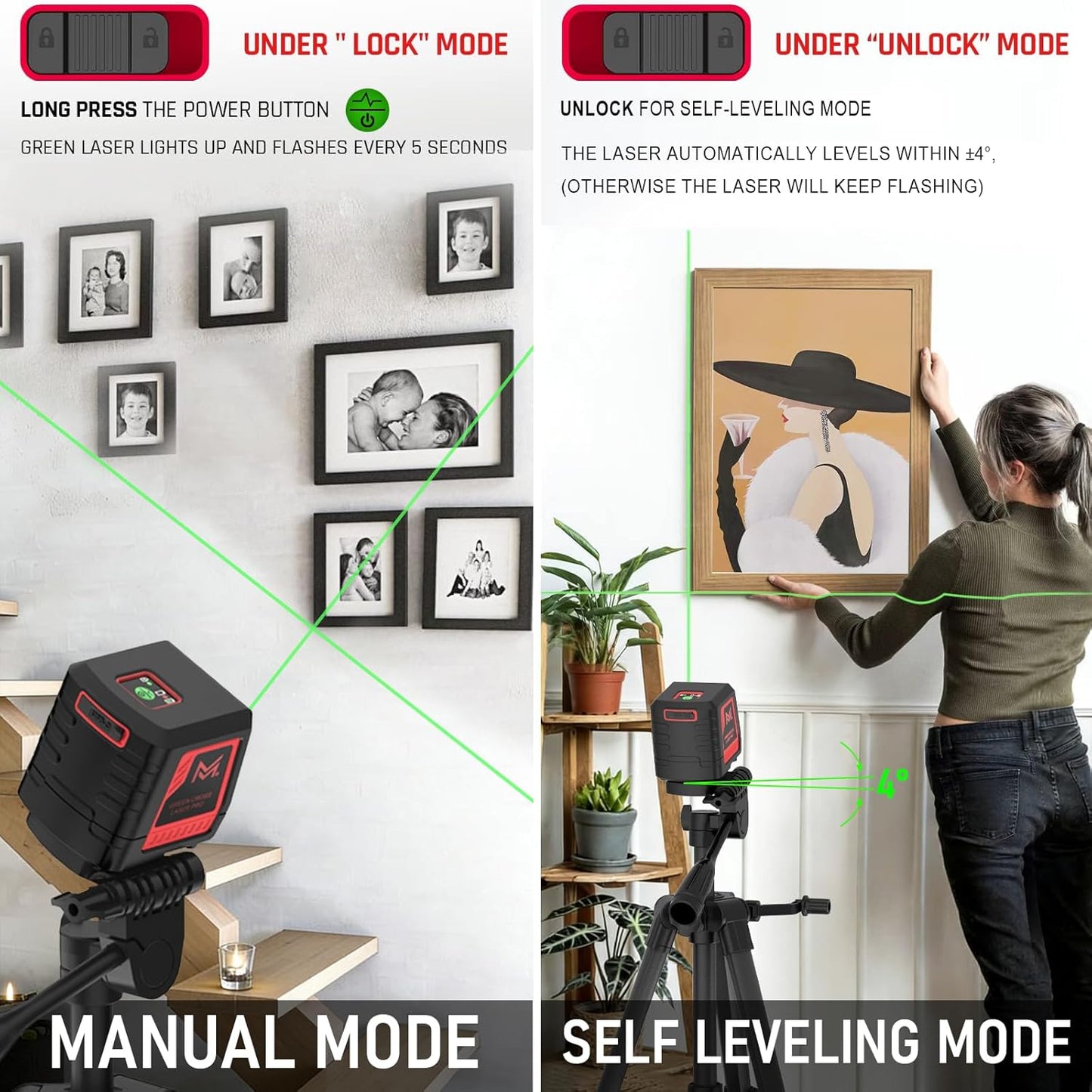Motovera Self-Leveling Laser Level 98