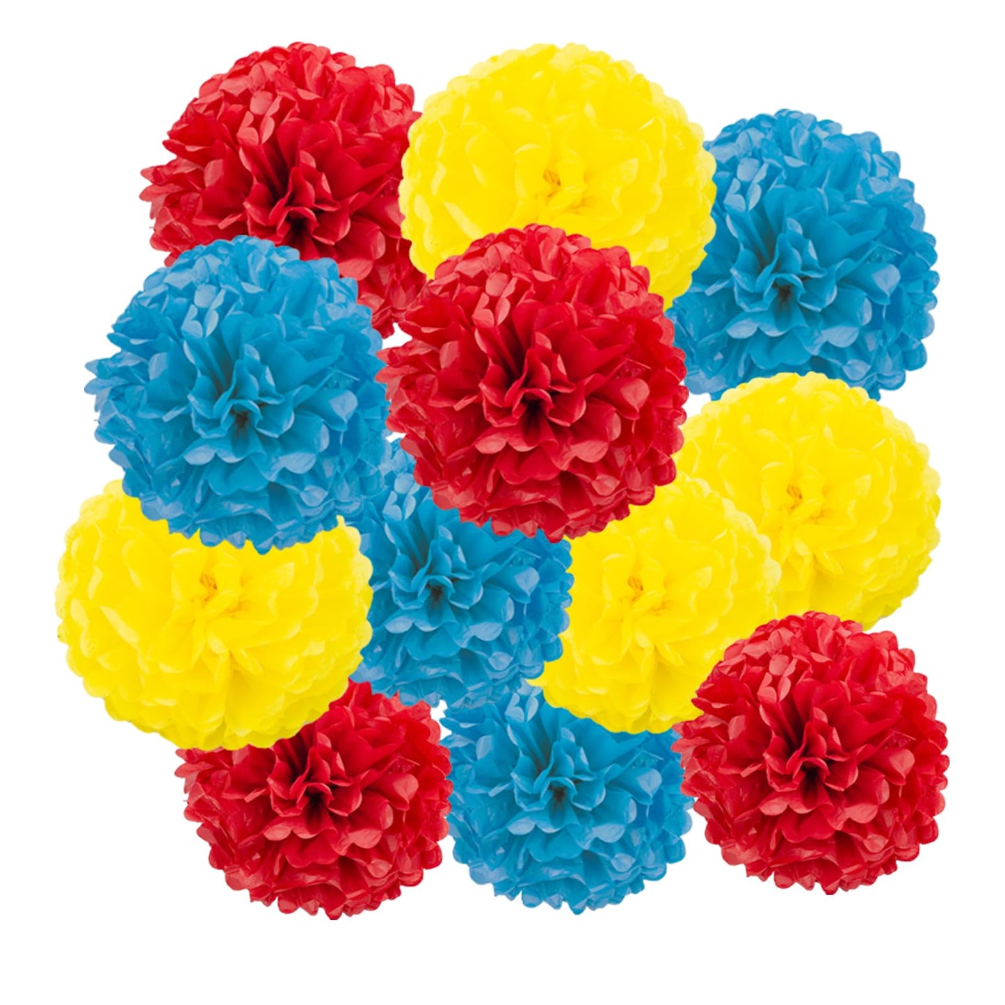 Blue Green and Purple Tissue Pom Poms Paper Kit DIY Decorative Flowers Ball for Birthday Party Wedding Hanging Decorations Pack of 12 10in12in BST220