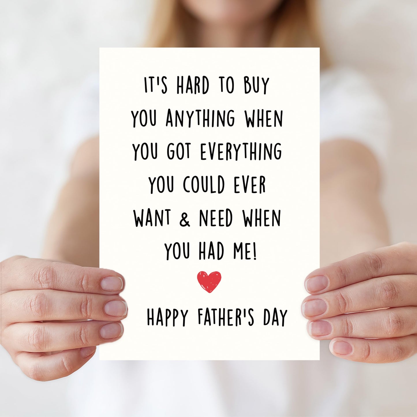 Funny Fathers Day Card for Dad, Father's Day Cards Gifts Decorations from Daughter Son, Happy Fathers Day Card from Cat, Cute Cat Dad Father's Day Decorations Gifts BST220