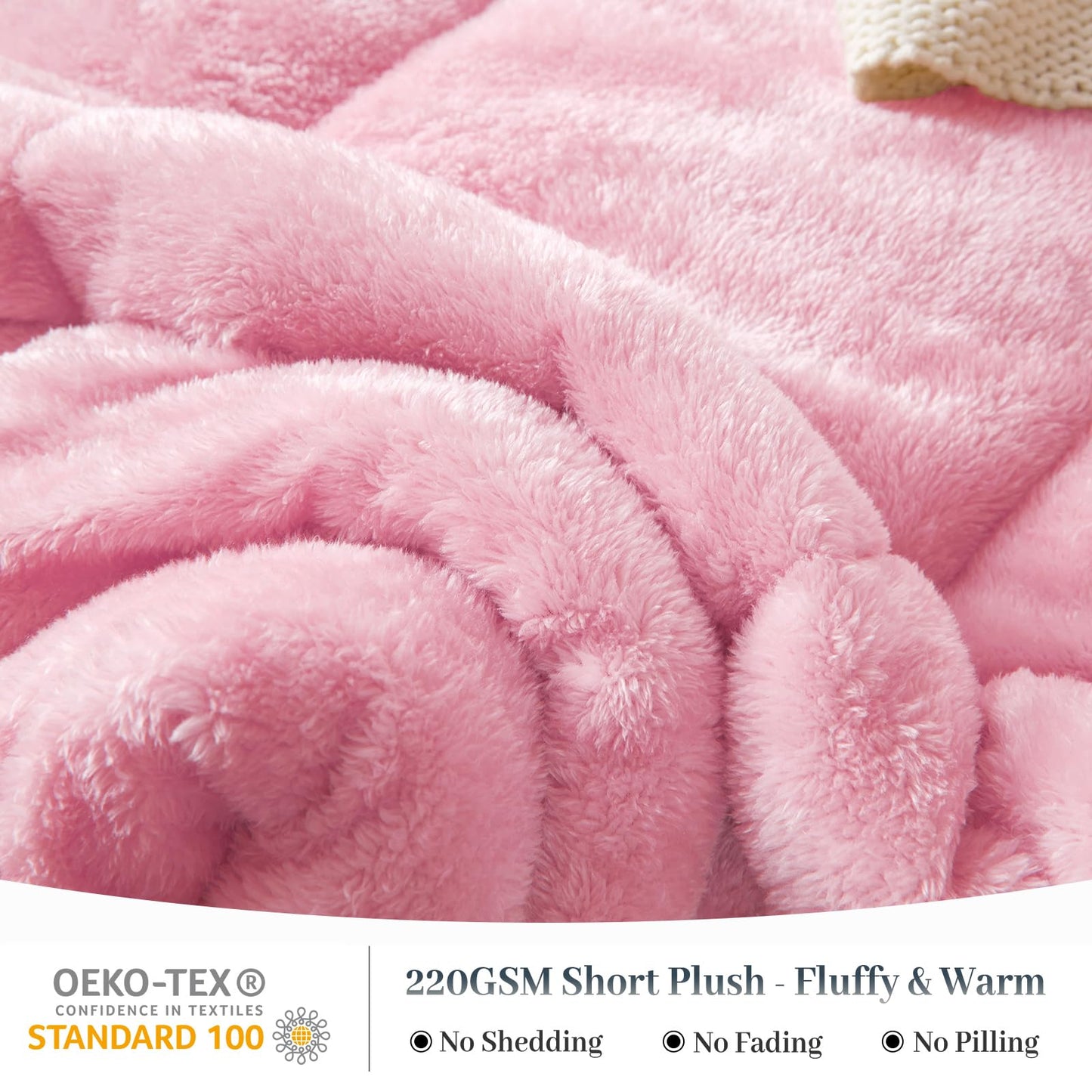 YIYEA Fluffy Queen Size Comforter Set, Luxury Faux Fur Comforter, Ultra Soft Plush Fuzzy Velvet Bedding Comforter Sets for Fall Winter, Cozy Warmth, No Shedding, 3PC, Queen, Light Grey BST326H