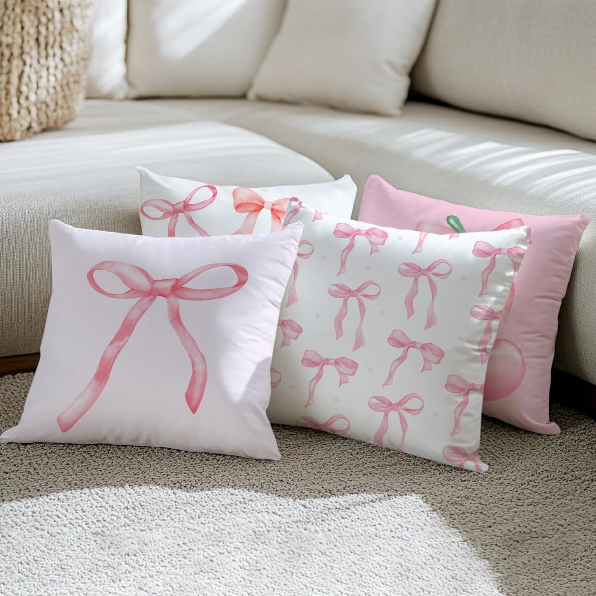 4 PCs Lemon Decor Pillow Covers 18x18, Italian Gifts Throw Pillow Covers | Italy Lemon Pillow Cases Decorative Pillow Protectors Living Room Bedroom Office Home Decor for Cushion Car Bed BST202