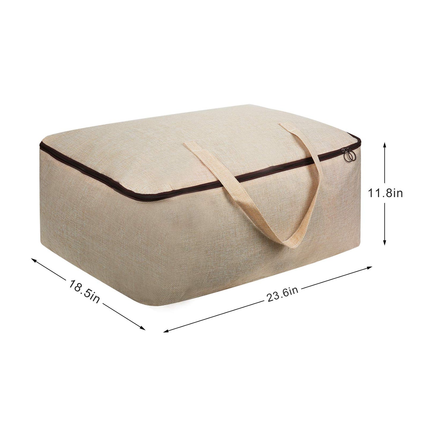 Surblue Clothes Storage Bag Organizer with Durable Handles Thick Fabric Large Capacity for Blanket Comforter Clothing Bedding (Navy, M) BST326H
