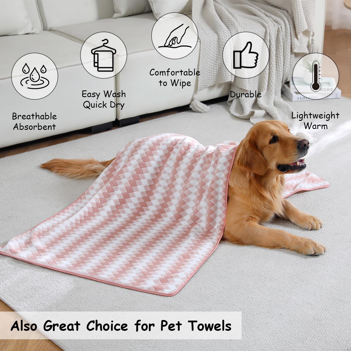12 Pcs Light Gray Diamond Towel Set-4 Bath Towels,4 Hand Towels,4 Washcloths Soft Polyester Towels with Loop Absorbent Shower Towel Quick Dry Beach Chair Towel Family Towels for Bathroom Spa Gym Pool BST220
