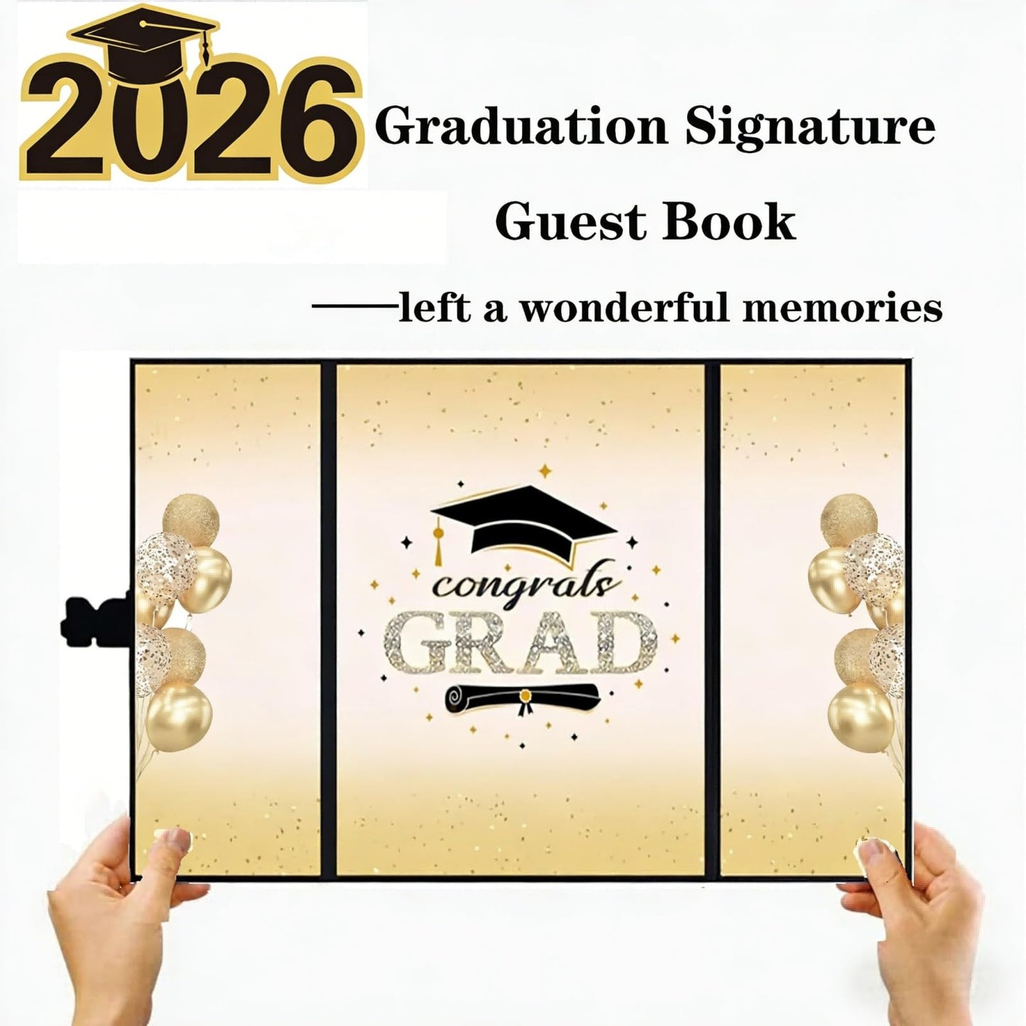 SIHPTO Graduation Guest Book 2026 College Graduation Party Decorations,Red Graduation Signature Book,Class of 2026 Congrats Grad Guest Book Alternative, Graduation Gifts for Her Him BST326L