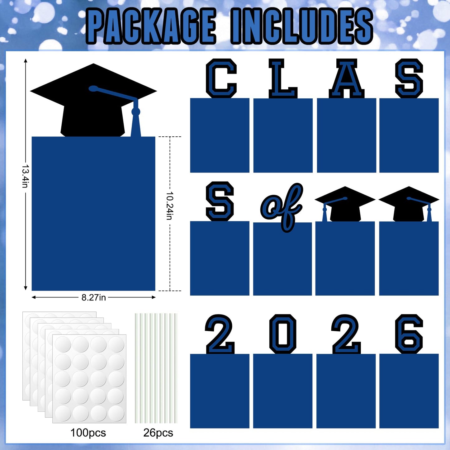 12 Pcs Graduation Photo Yard Sign Decorations 2026, K-12 Grade Graduation School Picture Frame Lawn Sign with Stakes for Kindergarten Middle High School Class of 2026 Grad Party Decorations, Red WN420