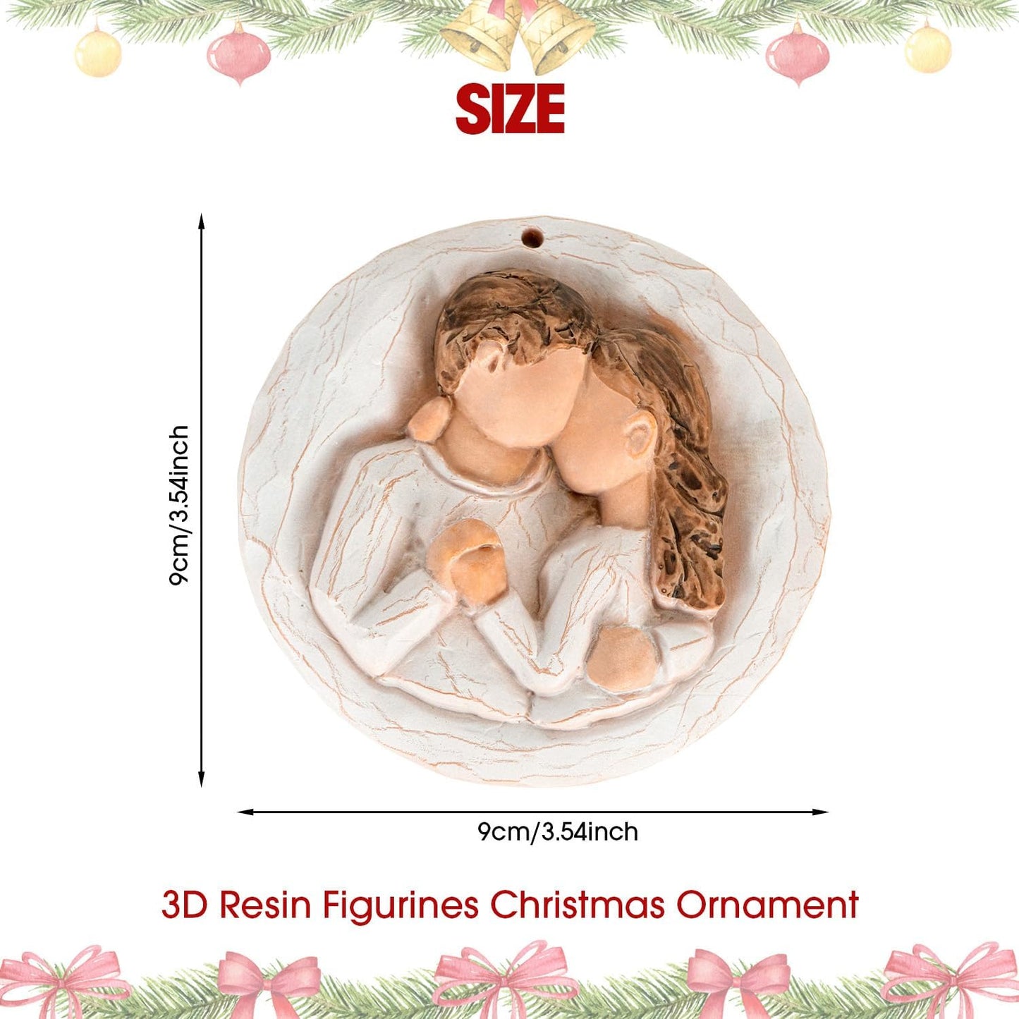3D Christmas Ornament 2026 Wedding Gifts for Couple - Romantic Our First Christmas Married Engaged Ornament Bridal Shower Gift - Just Married Ornaments for Xmas Tree, Mr and Mrs Gifts for Newlyweds BST326H