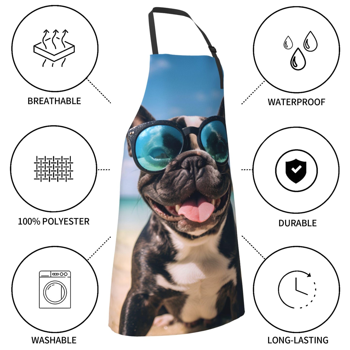 Art Apron with Pocket for Women Men | Kitchen Aprons Chef Apron for Cooking Baking BBQ Painting Gardening BST202