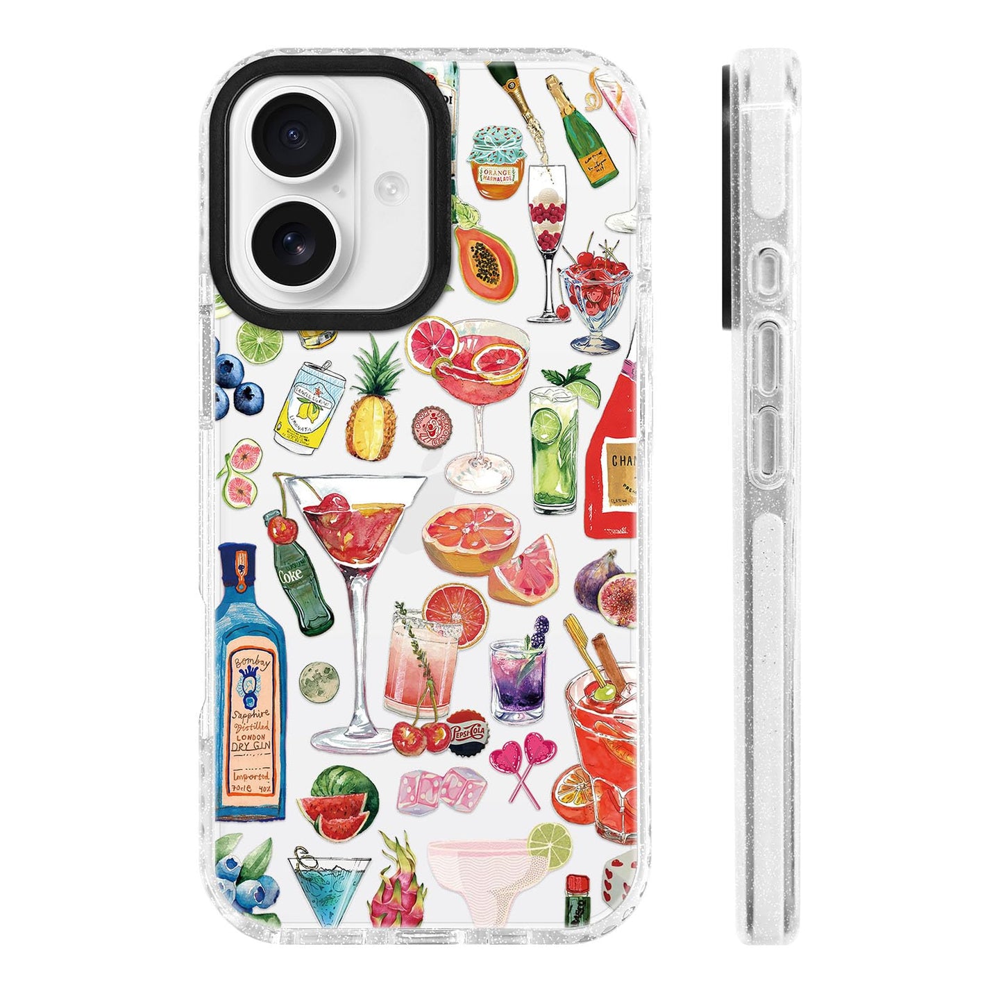 for iPhone 16 Pro Case [Military-Grade Drop Protection/Stylish Soft TPU Protective/Camera Protection/for Women & Girls] - Beach Party Collage Pattern with Mermaid WN420