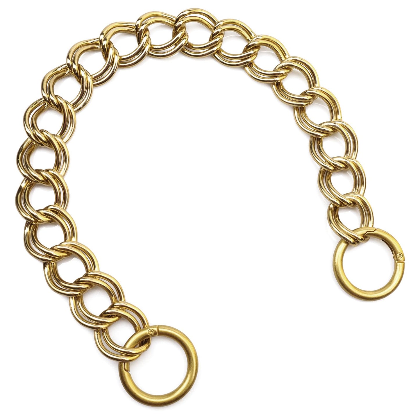Errienpin 23.6 Inch Chunky Purse Chain Handles | Double Chain with Oversized O Ring | Short Strap Replacement for Handbags & Shoulder Bags(Antique Gold) BST220
