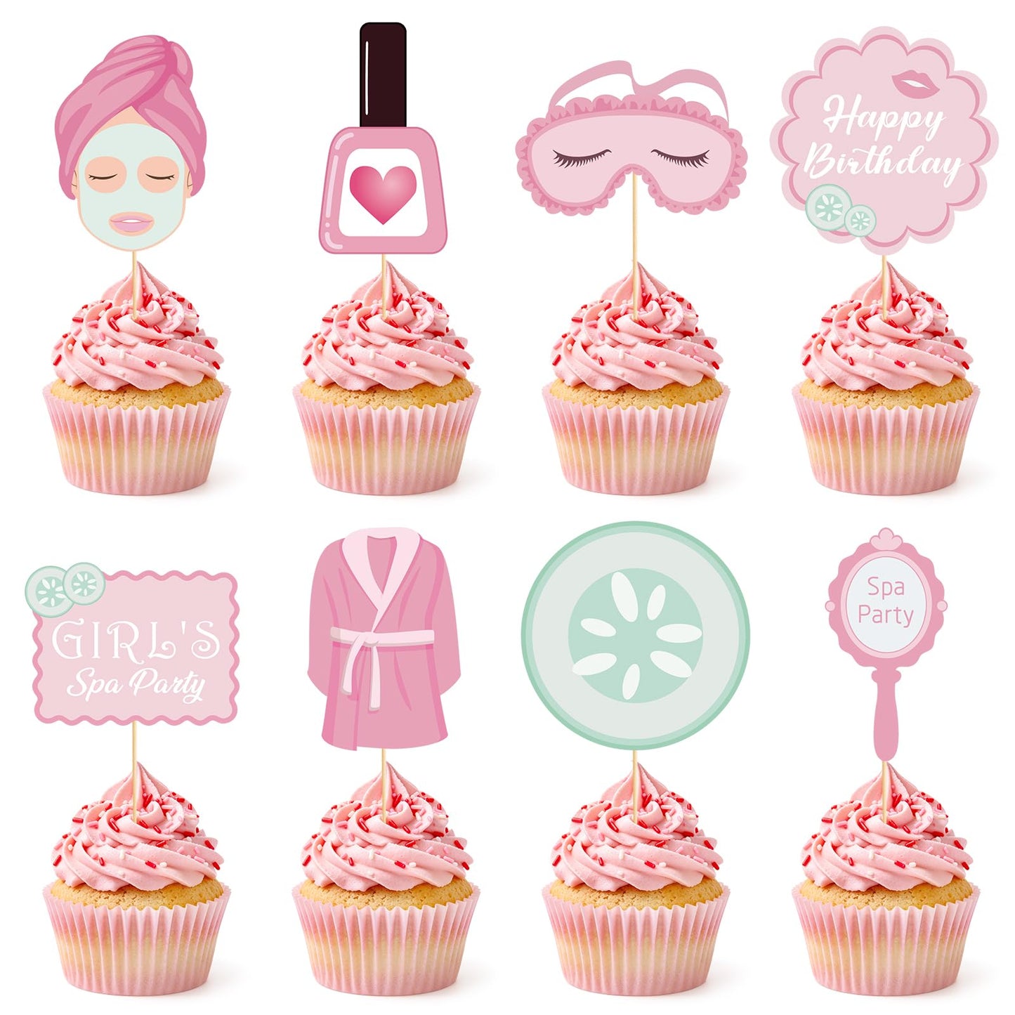 48 Pack Casino Cupcake Toppers Glitter Poker Chips Dices Mini Slot Machine Cupcake Picks for Las Vegas Casino Night Theme Birthday Party Baby Shower Decoration Supplies BST220