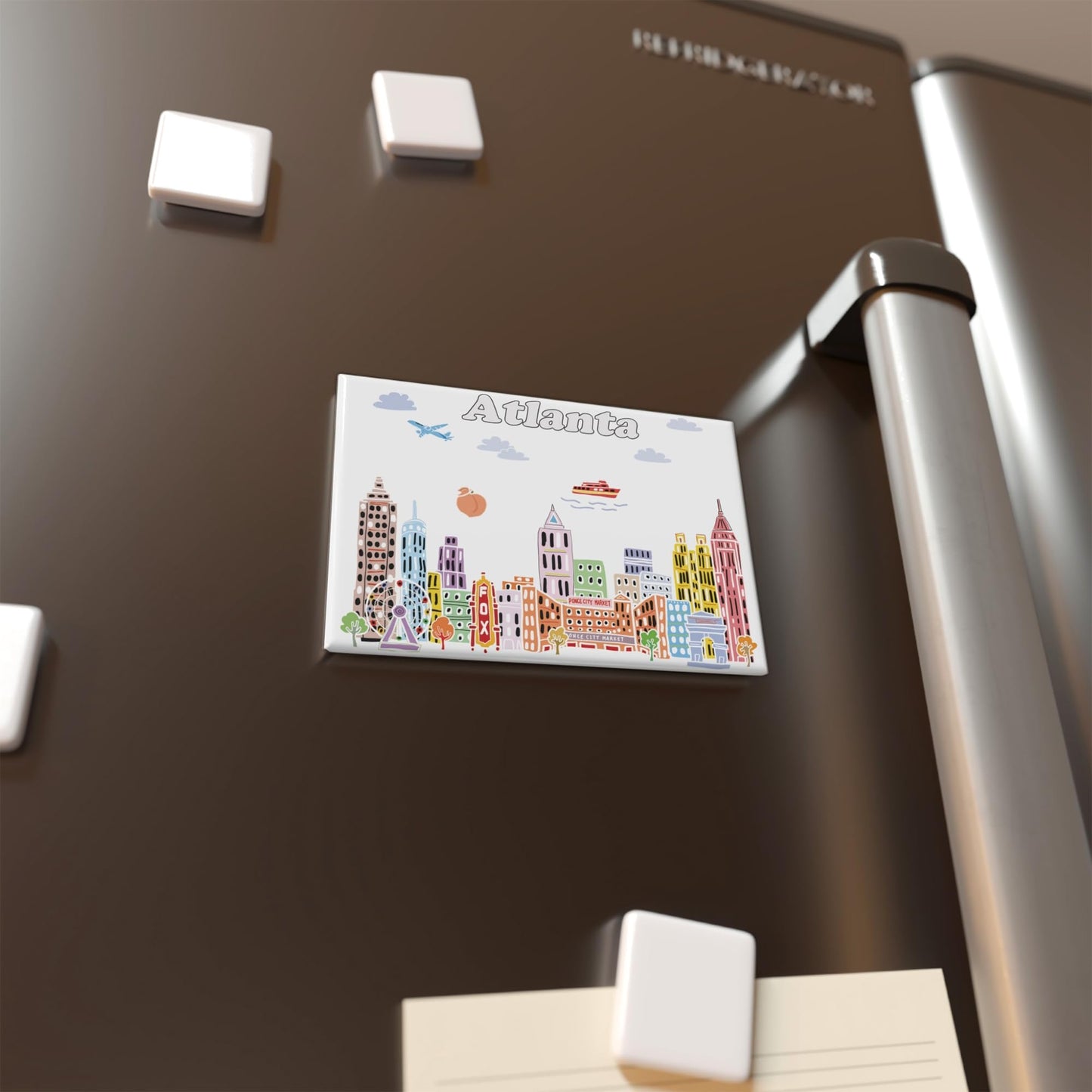 City Themed Artwork Magnet Collection by Beary Blu - Designed in The USA, Collectible Souvenirs Gifts 2.5" x 3.5" (Dallas) BST220