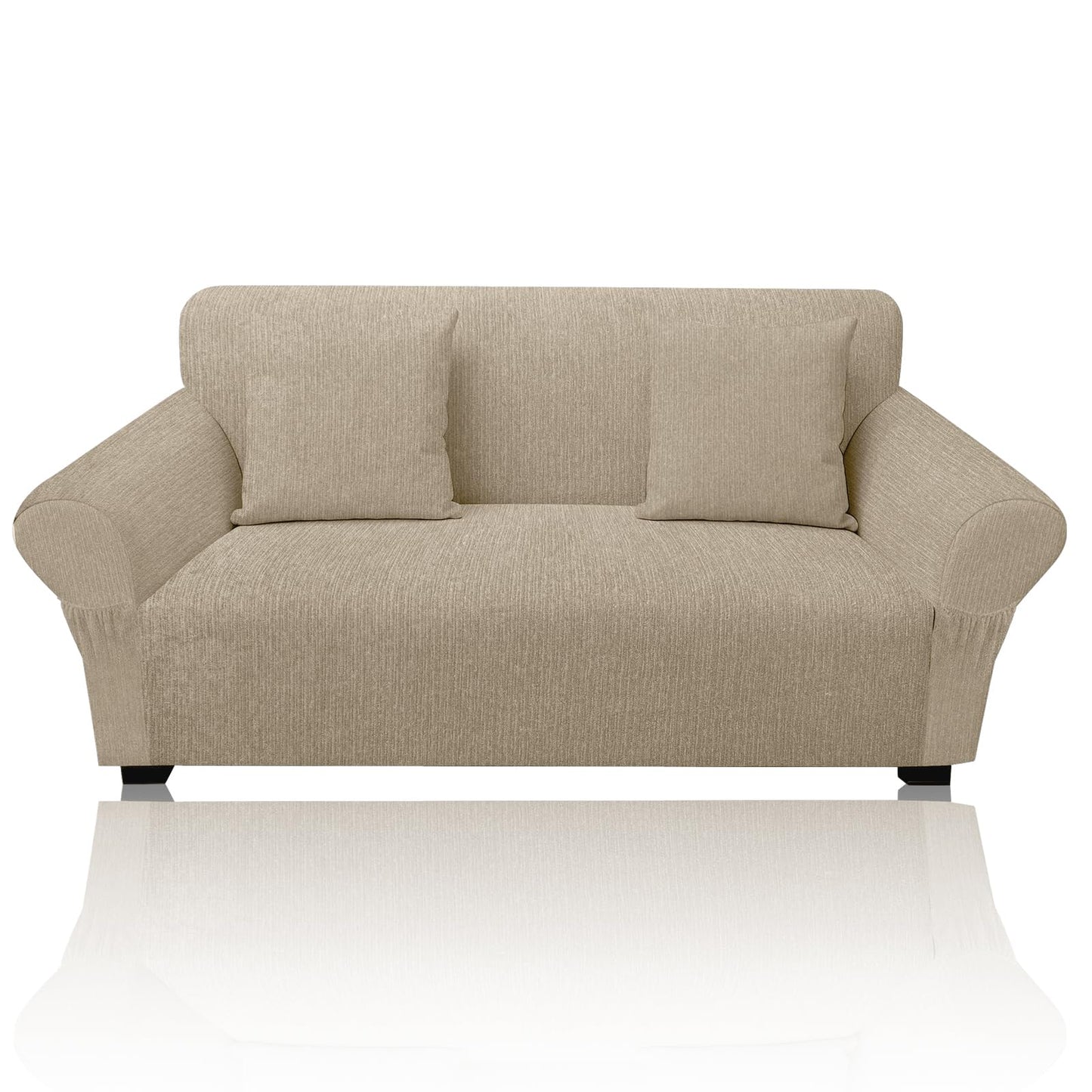 Sofa Slipcover with 2 Pillow Cover for 3 Cushion Couch, Non Slip Furniture Protector with Elastic Bottom, Washable Sofa Cover for Kids, Pets (Sofa, Navy) BST326H