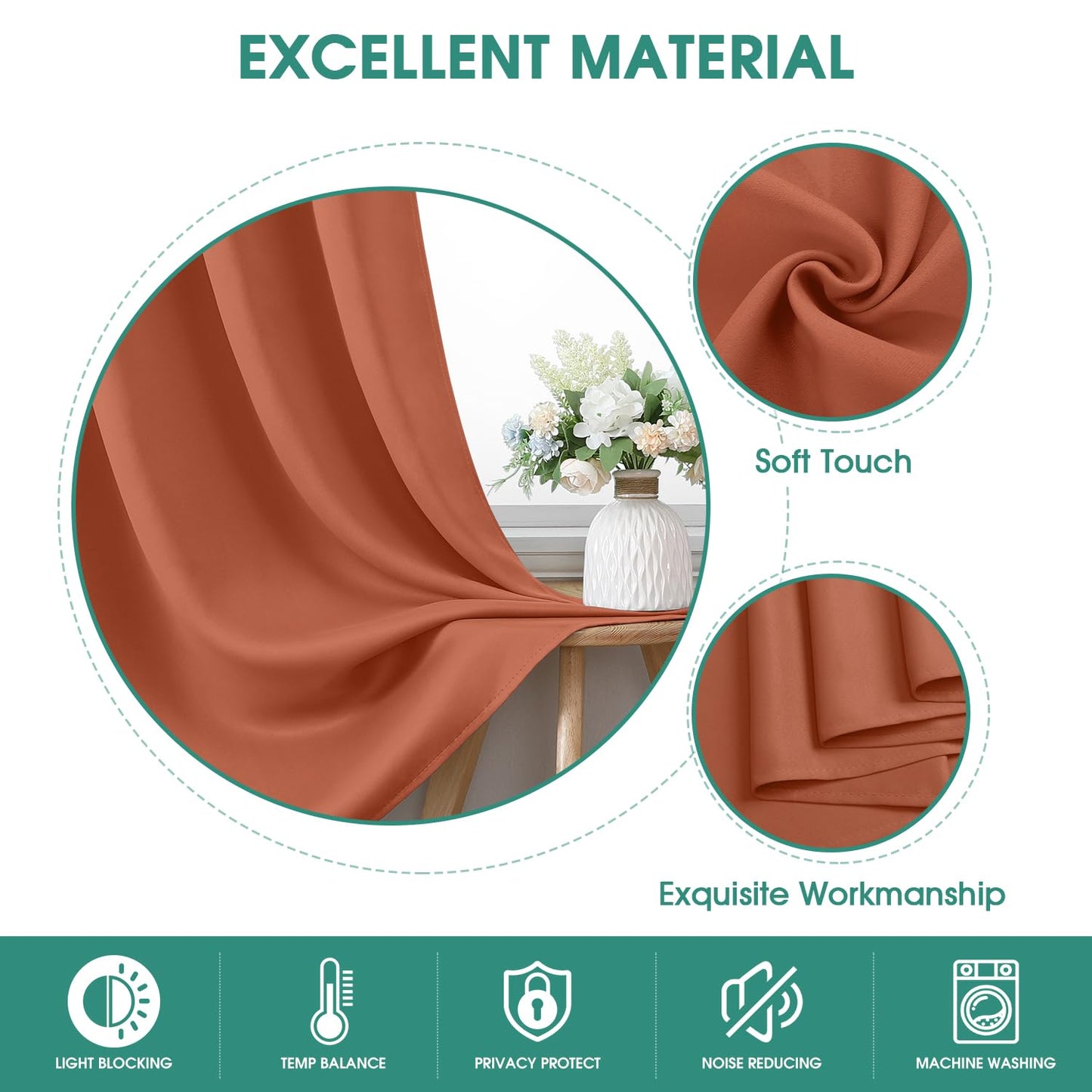 HOMEIDEAS Blackout Curtains, 2 Pages Grey Gray Room Darkening Bedroom Pinch Pleated Curtains Thermal Insulated Back Tab Rod Pocket Drapes for Bedroom, W52 x L63 BST326H