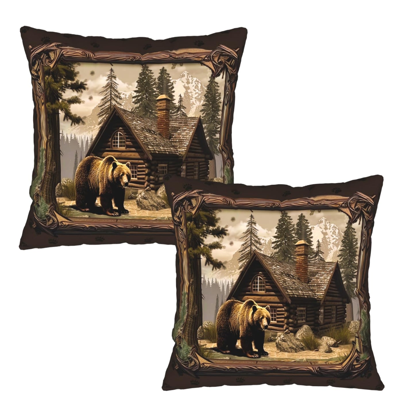 St. Patrick's Day Pillow Cover - Shamrock Throw Pillow Covers 18x18 Set of 2 Green Beige Decorative Pillowcases for Couch Sofa Bedroom BST202