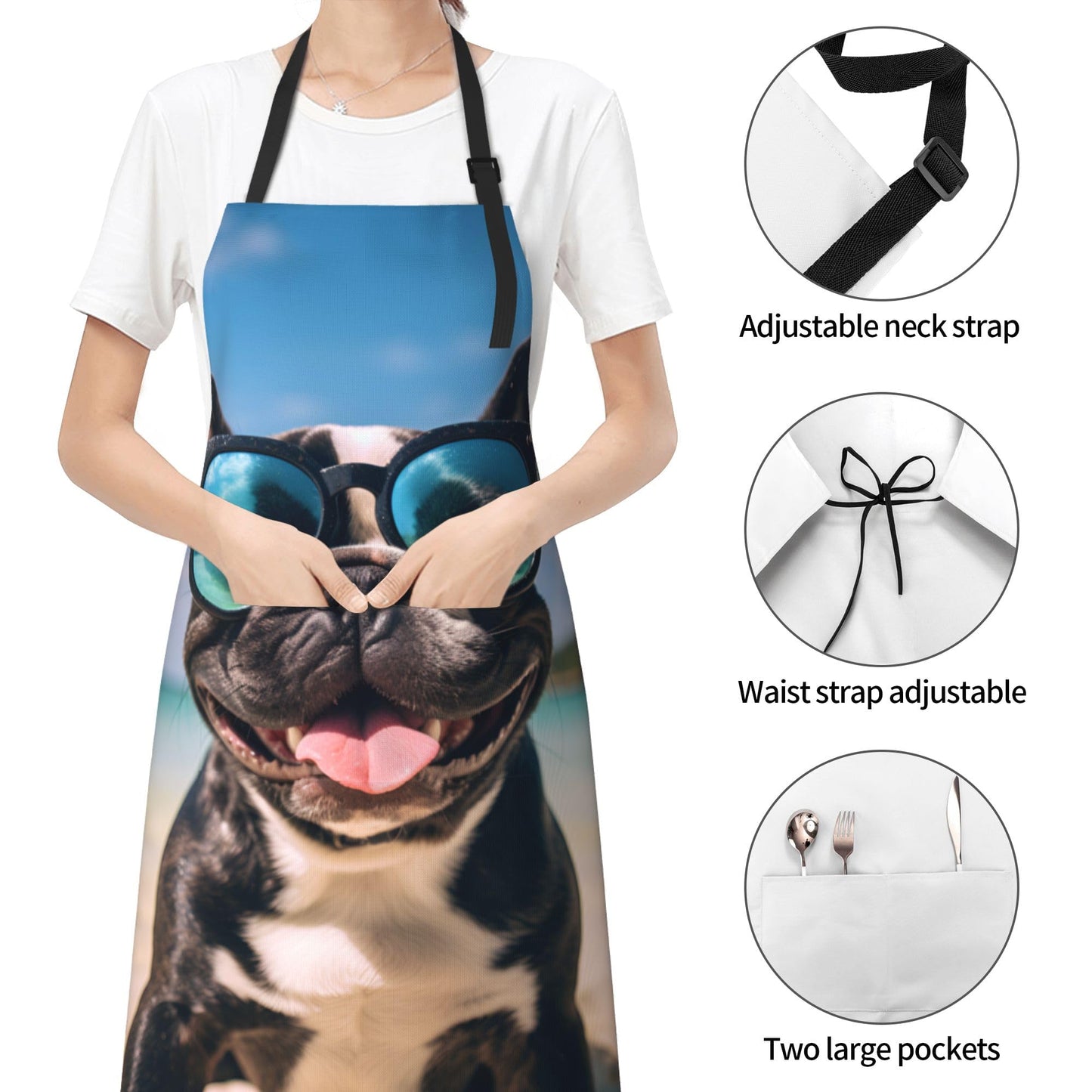 Art Apron with Pocket for Women Men | Kitchen Aprons Chef Apron for Cooking Baking BBQ Painting Gardening BST202