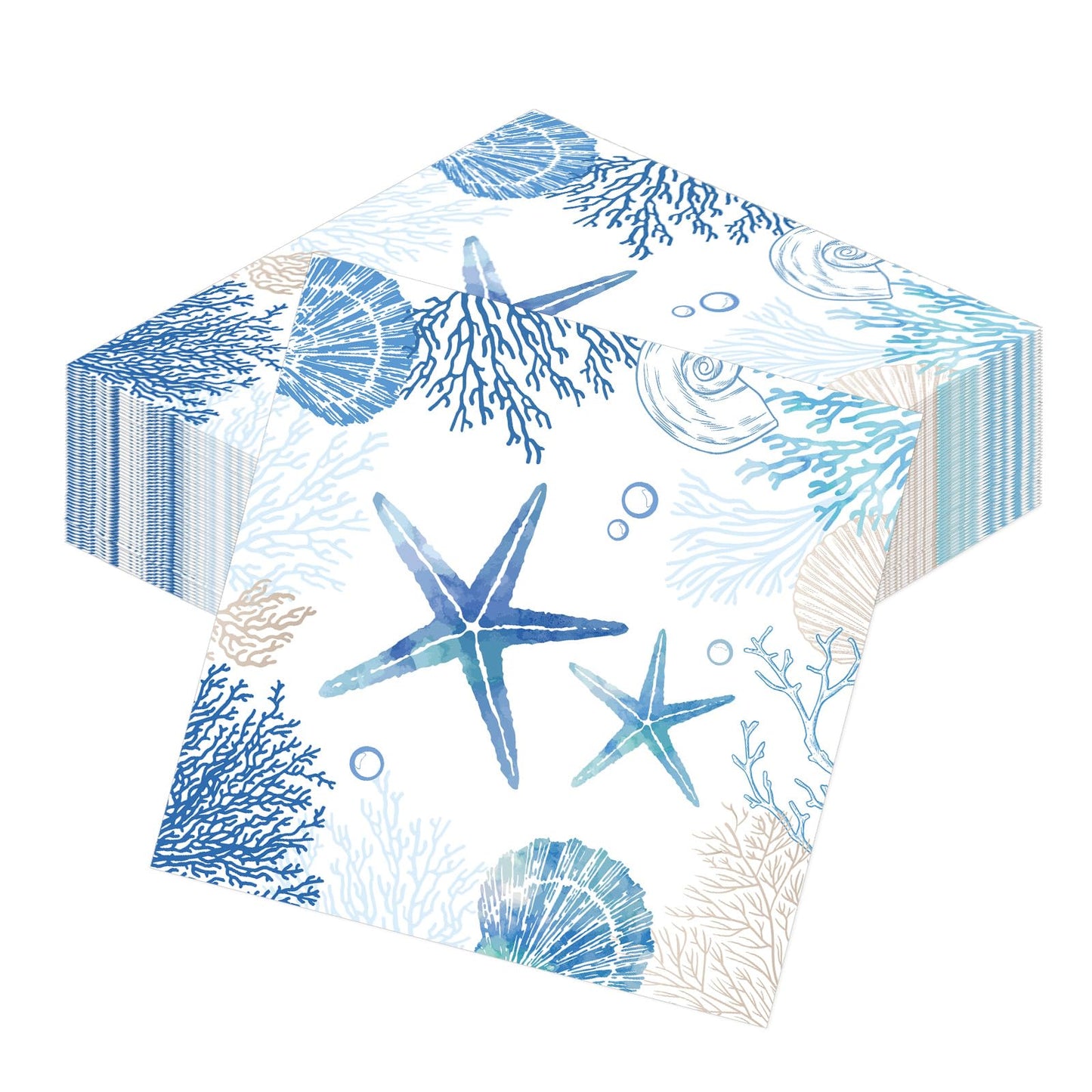 Gameza July Christmas Party Decorations, 50PCS There's Some Hohoho's in July Disposable Paper Napkins Decoration, Summer Xmas Beach Napkins Decor Supplies BST220