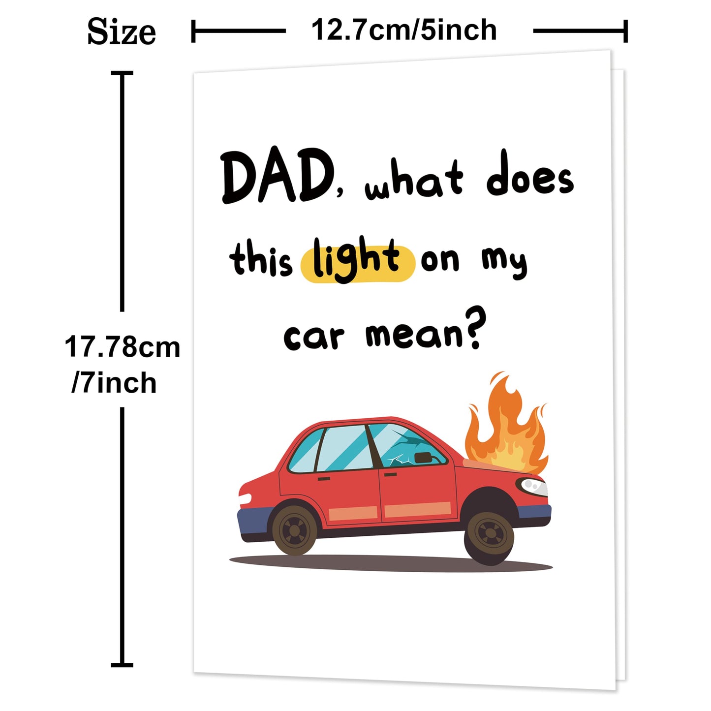 Fathers Day Card,Fathers Day Cards Gifts Decorations for Dad from Daughter Son,Happy Father's Day Cards Gifts Ideas with Envelope,Funny Sweet Dad Card BST220