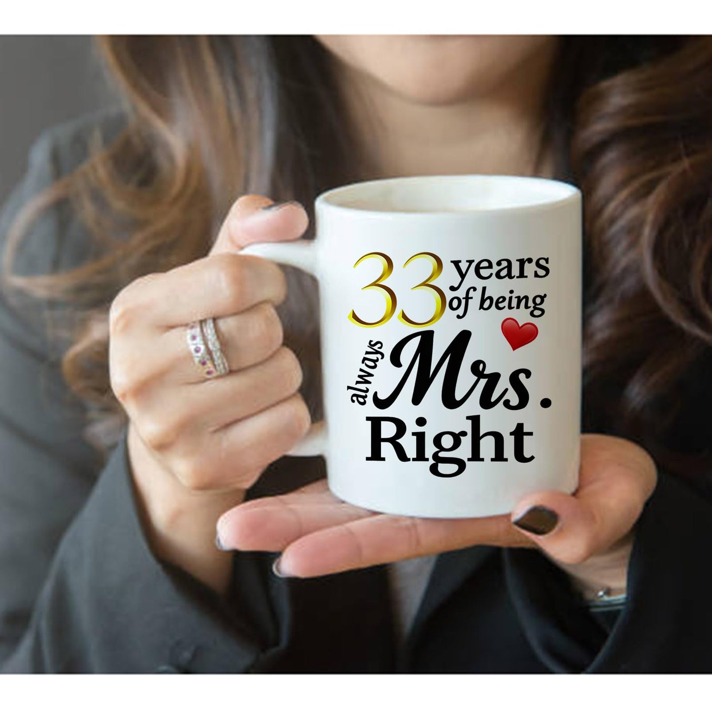 10 Year Anniversary For Couple Coffee Mugs Set of 2-10th Wedding Gifts Decorations for Parents Grandparents Husband Wife Him Her 11oz (10th) BST220