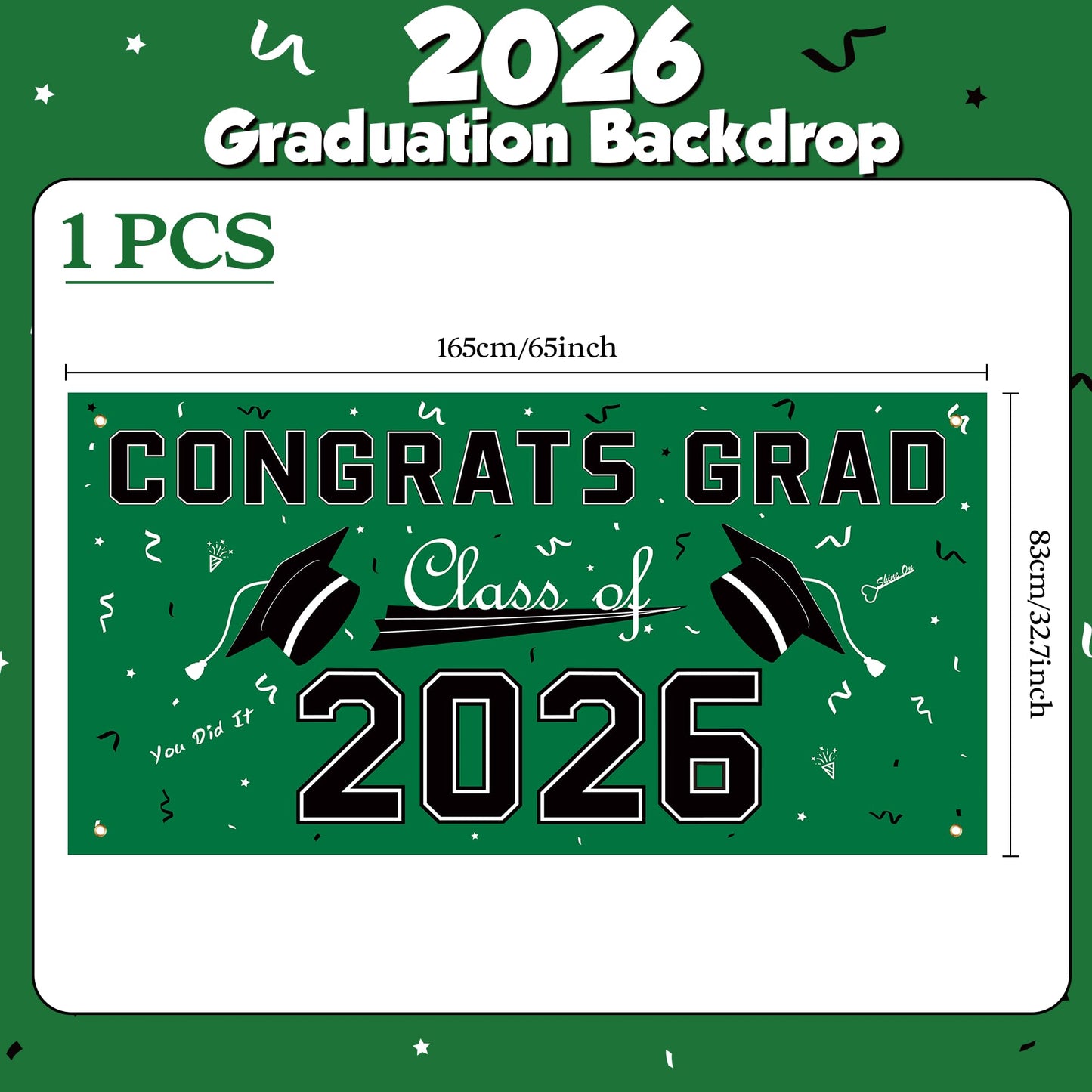 Graduation Decorations 2026 2027 - Red Polyester Graduation Backdrop - Graduation Party Decorations - Congrats Grad Banner - Graduation Decorations Class of 2026,Graduation Party Favors Supplies Yard Sign WN420