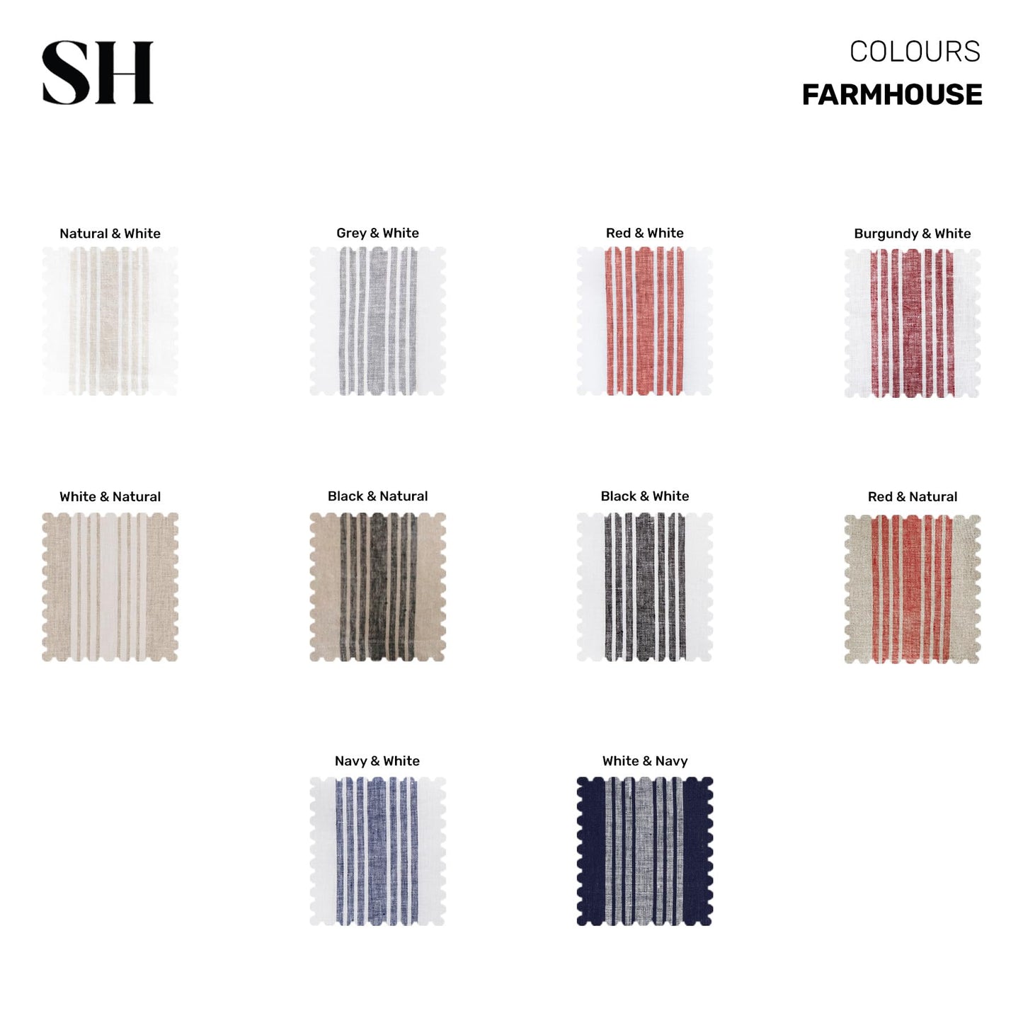 Solino Home 100% Linen Table Runner, 14 x 60 in, Black and White Striped | Farmhouse Table Runners for dining, console and side tables; vintage grain sack centre stripe; Pure Linen; OEKO-TEX Certified BST326SOLH