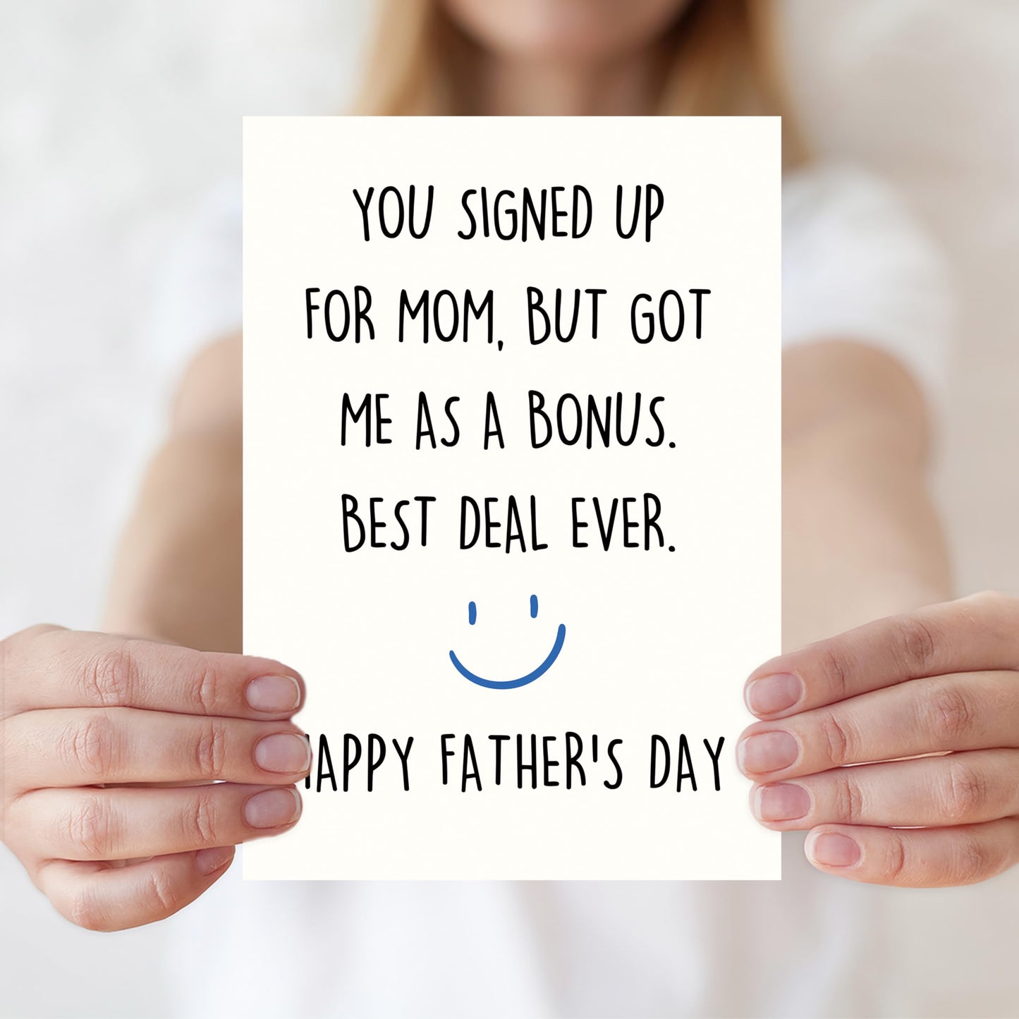 Fathers Day Card,Fathers Day Cards Gifts Decorations for Dad from Daughter Son,Happy Father's Day Cards Gifts Ideas with Envelope,Funny Sweet Dad Card BST220