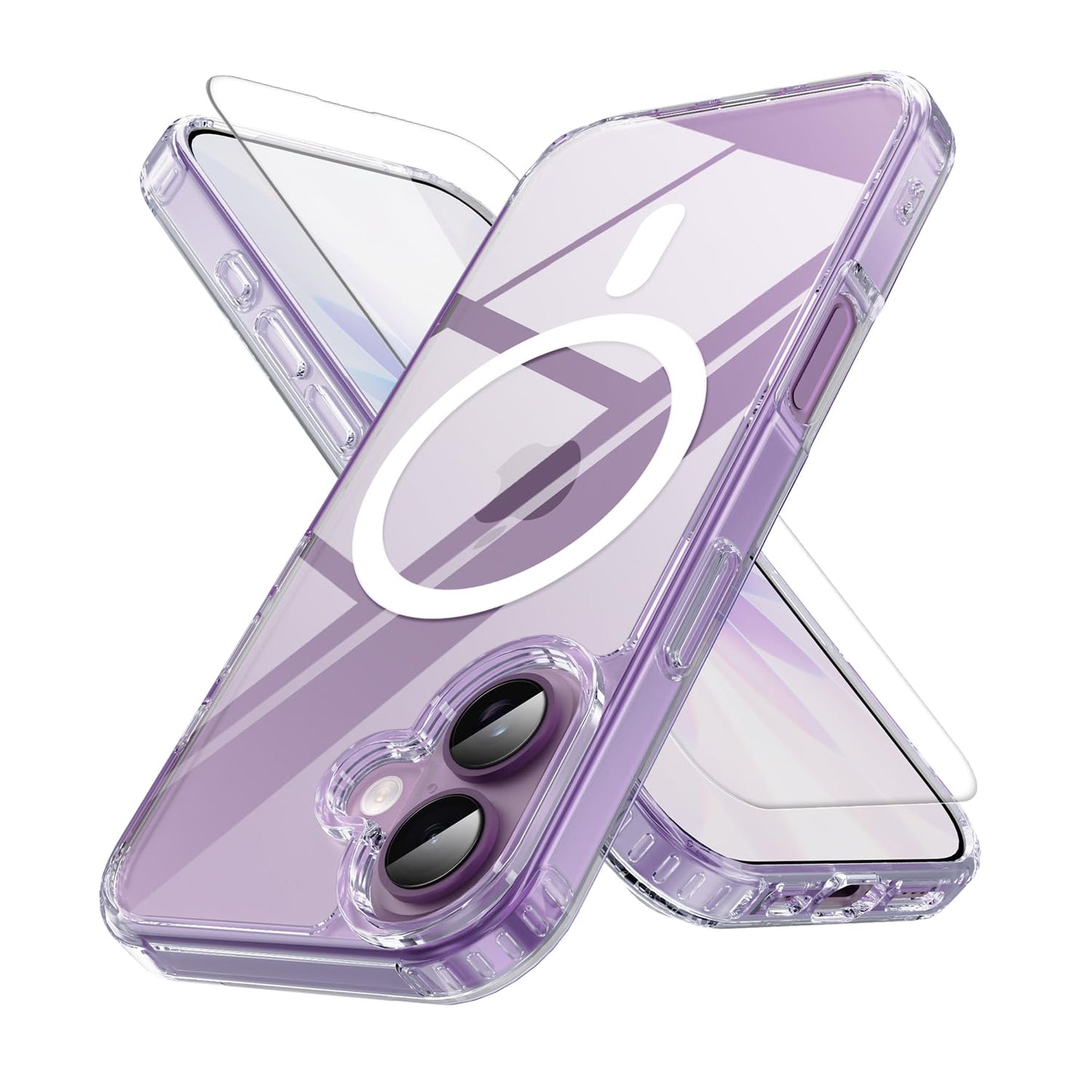 PinLiSheng for iPhone 17 Pro Max Case， Compatible with MagSafe, Shockproof Military-Grade Protection, Scratch-Resistant Back, Anti-Yellowing，Magnetic Phone Case for iPhone 17 Pro Max, Clear WN420