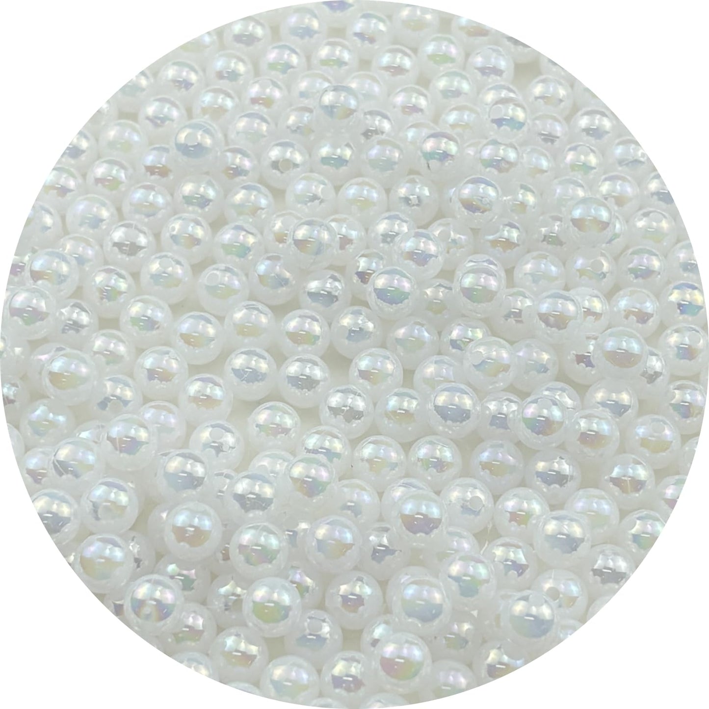 2000pcs 4mm Acrylic Round Beads AB Colors Acrylic Beads Round Spacer Beads with Hole for DIY Bracelet Necklace Jewelry Making Supplies Handmade Craft(Green AB) BST220