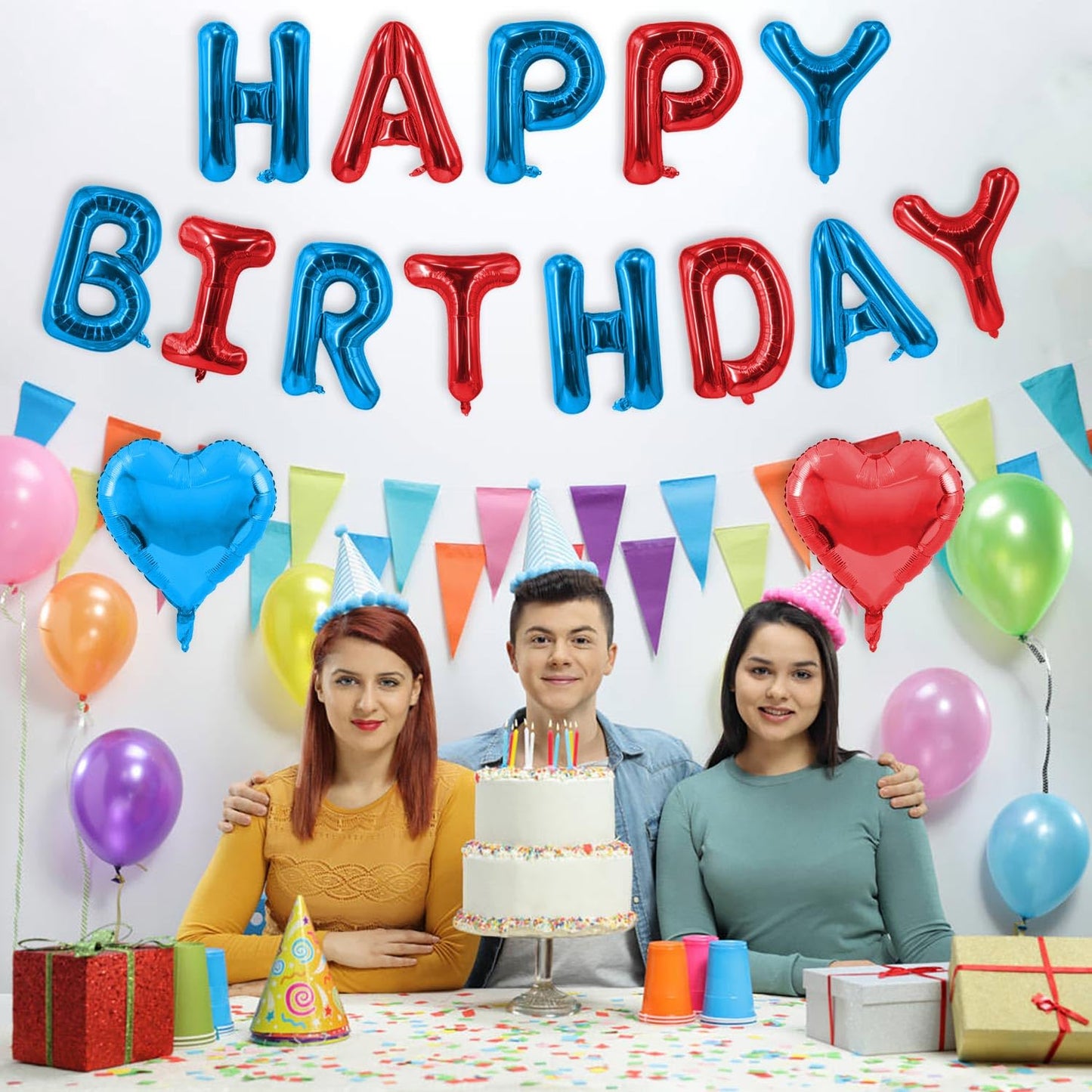 Green Happy Birthday Balloons Banner Foil Balloons Letters Banner Balloon for Green Themed Party Decoration Supplies Christmas Birthday Decoration Decor Ballons Arch Kits Party Balloon Set 15pcs BST326L