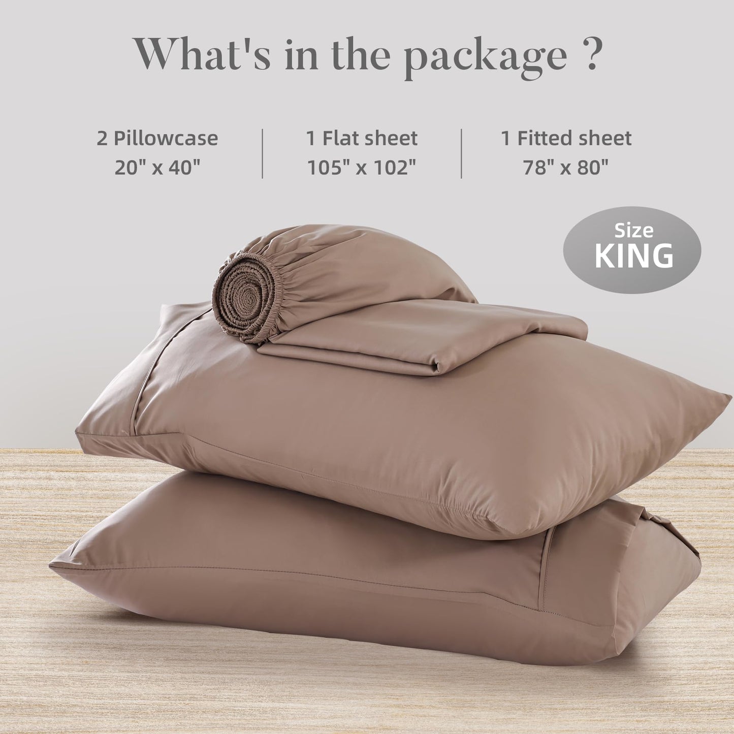 4 Piece Twin Size Sheet - Cooling Bed Sheets Set, Blend Rayon Derived from Bamboo, Breathable Soft Hotel Luxury Bedding & Pillowcases, Silky Fit 16 inch Extra Deep Pocket, Oeko-Tex - Olive Green BST326H