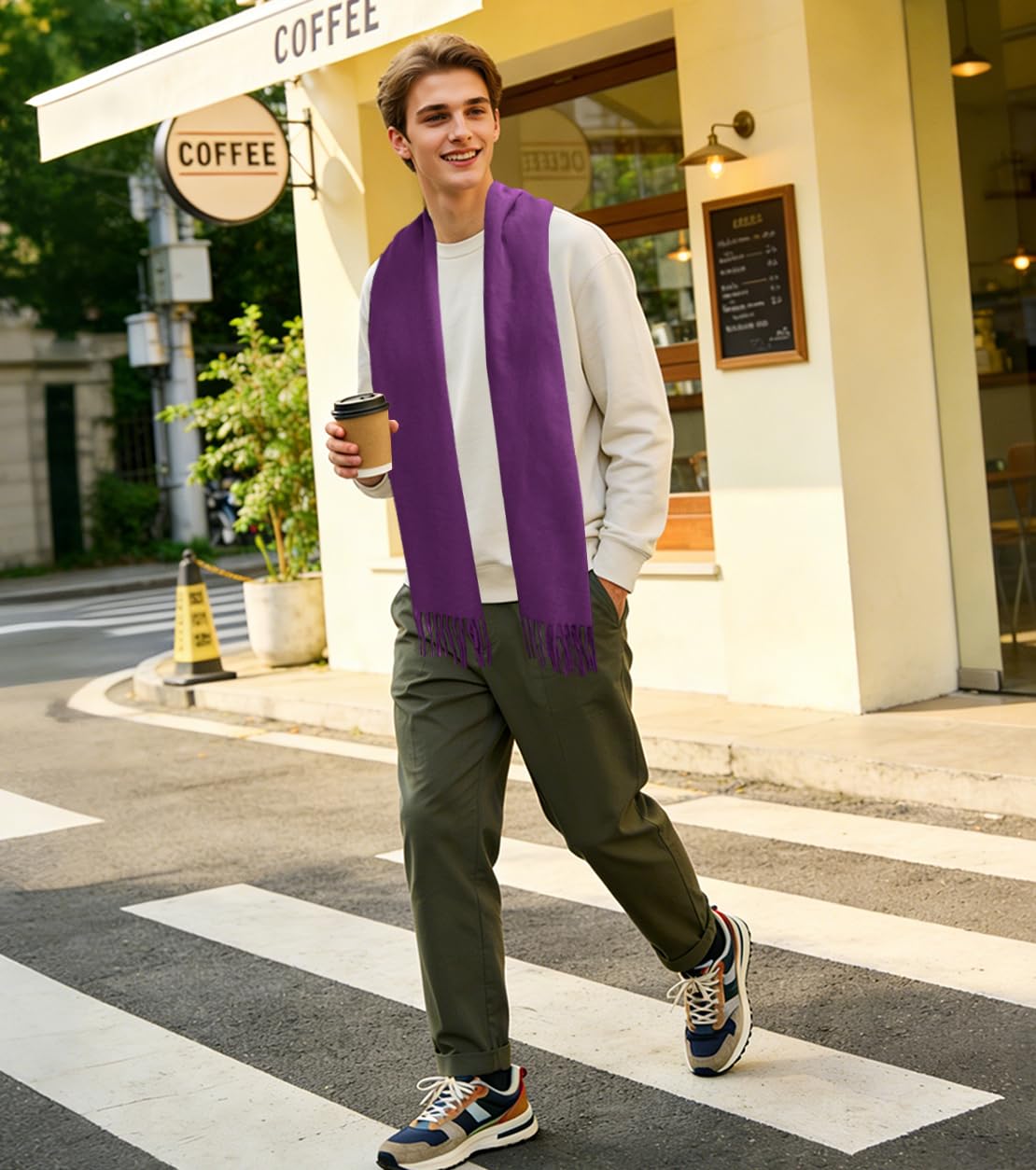 Winter Soft Long Scarf, Pashmina Shawls and Wraps, Warm Large Scarves for Men Women Evening Dress Wedding WN420