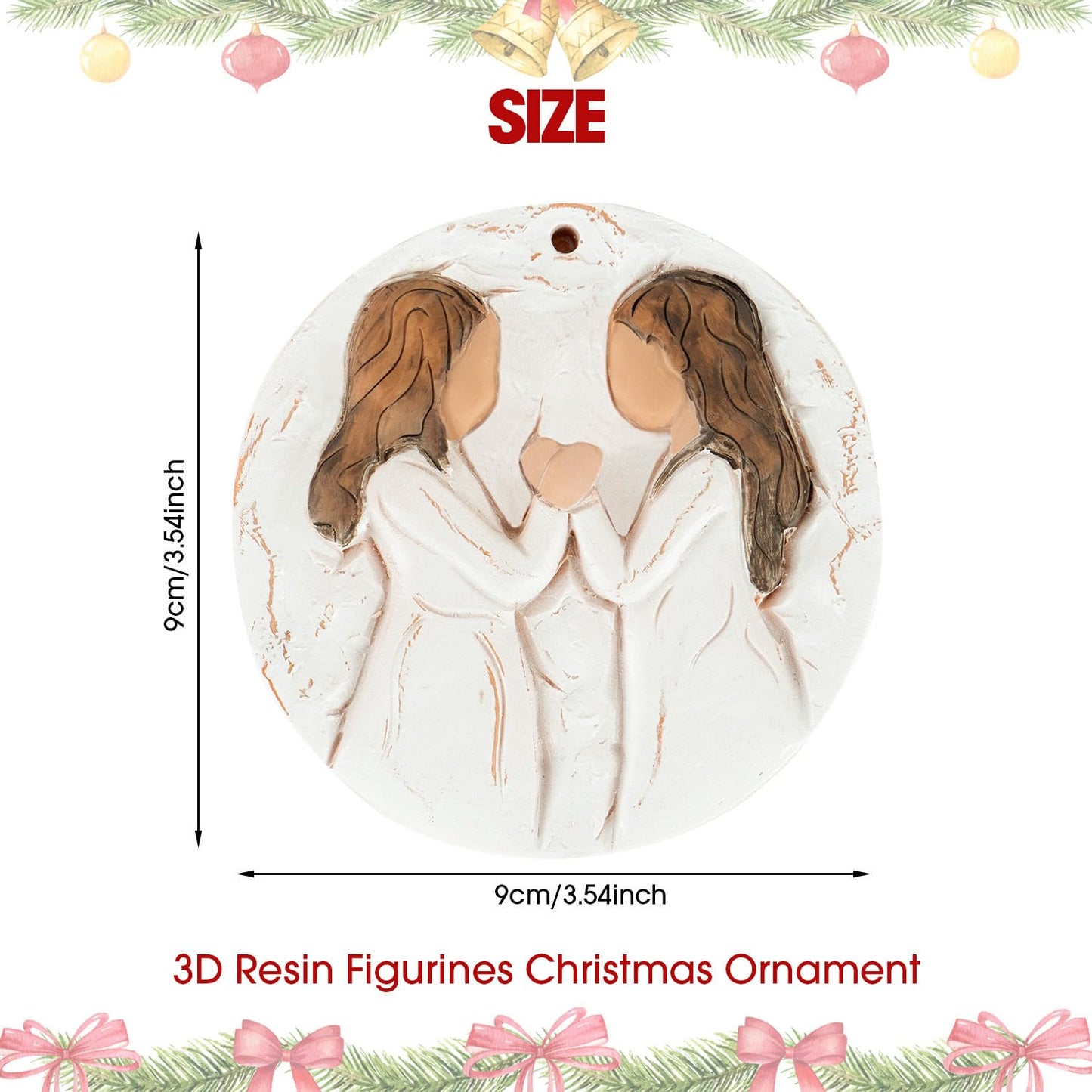 3D Christmas Ornament 2026 Wedding Gifts for Couple - Romantic Our First Christmas Married Engaged Ornament Bridal Shower Gift - Just Married Ornaments for Xmas Tree, Mr and Mrs Gifts for Newlyweds BST326H