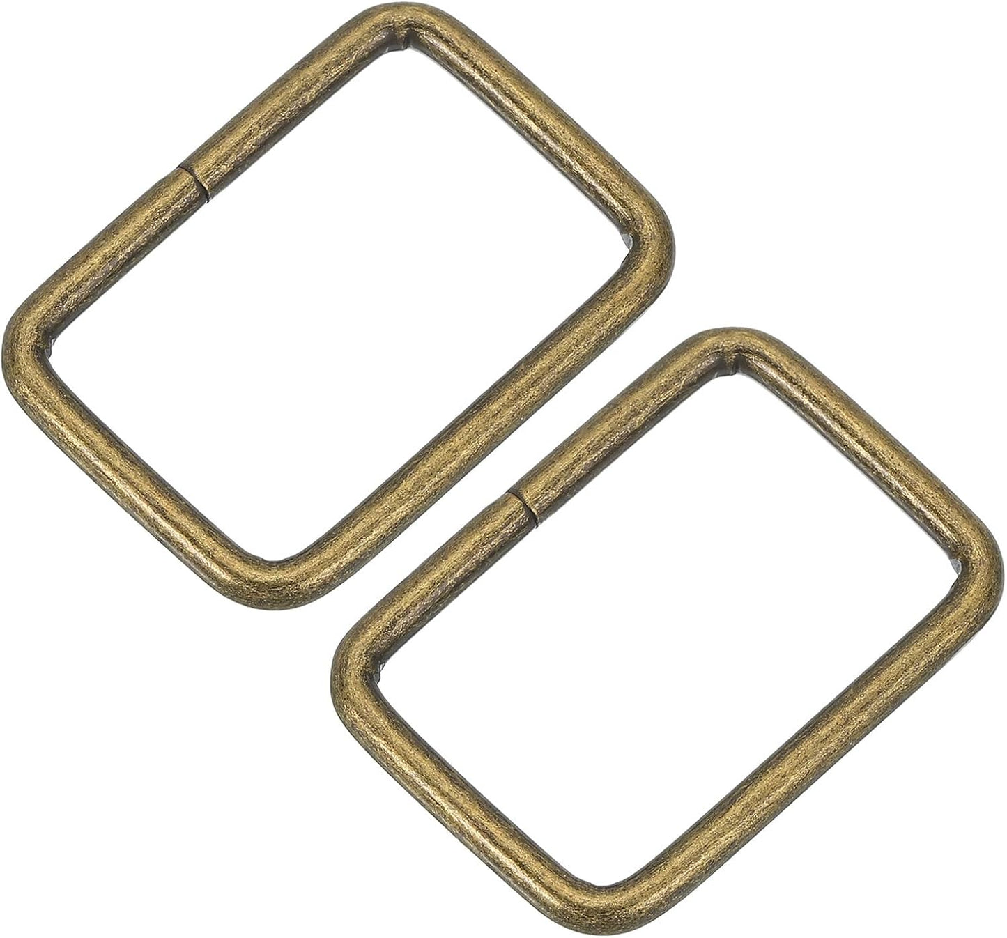 uxcell Metal Rectangle Ring, Metal Rectangular Buckle Webbing Strap Fastener for Belt DIY Accessories BST326L