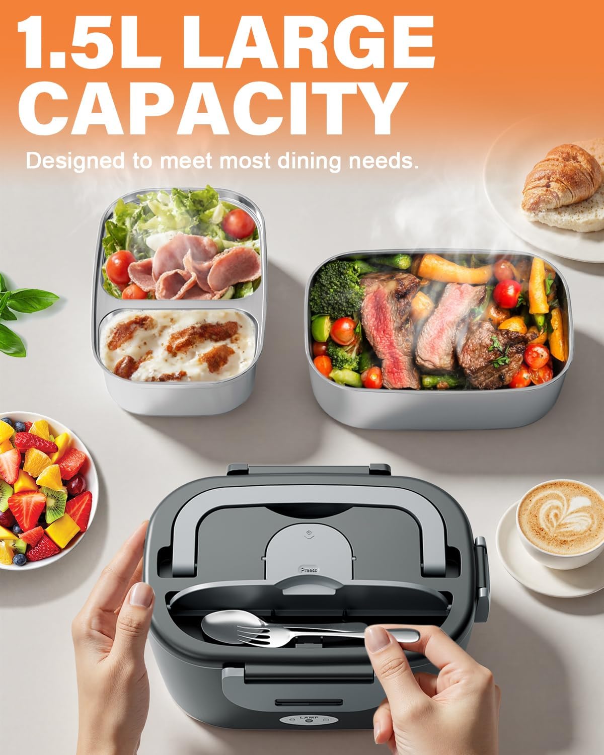 Geveniss 2 in 1 Electric Lunch Box for Men, Women & Adults 79