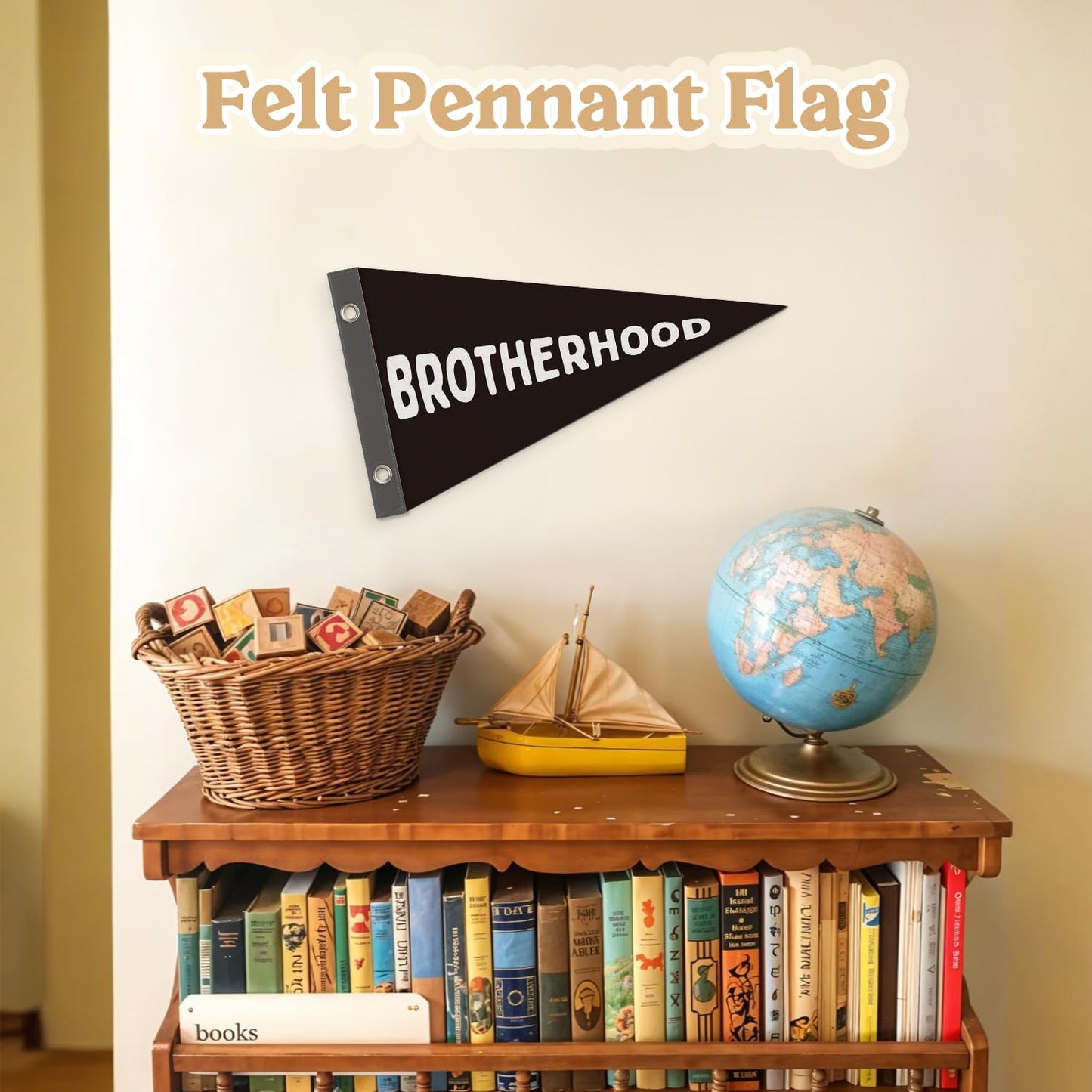 Boy Nursery Decor Pennant Banner Flags Decor, Playroom Essentials, Dude Felt Banner Wall Art Decor for Toddler Kids Room Nursery,Boy Playroom Decor 7.4x14 Inch BST326H