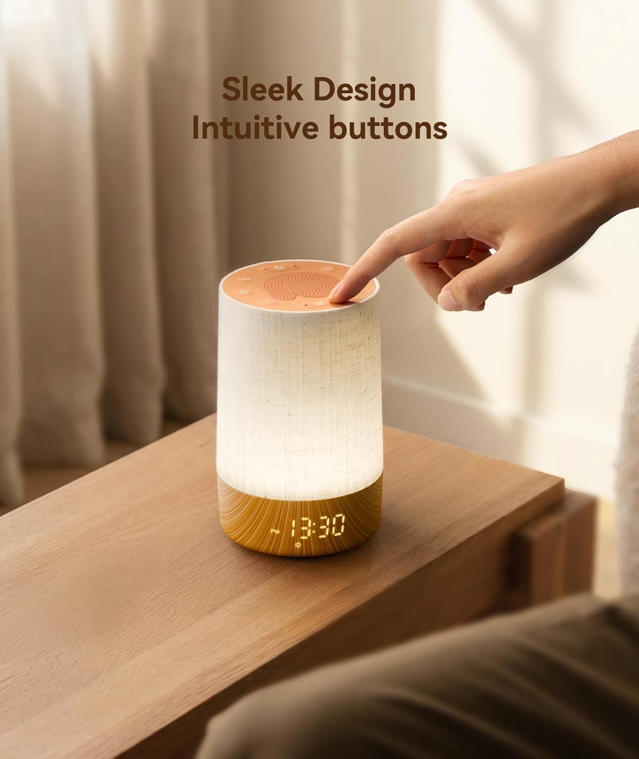 Dreamegg Sunrise Alarm Clock - Sound Machine with Alarm Clock & Wake Up Light, 29 Soothing Sounds, Dimmable Display, White Noise Machine for Bedroom, Heavy Sleepers, Adults & Kids