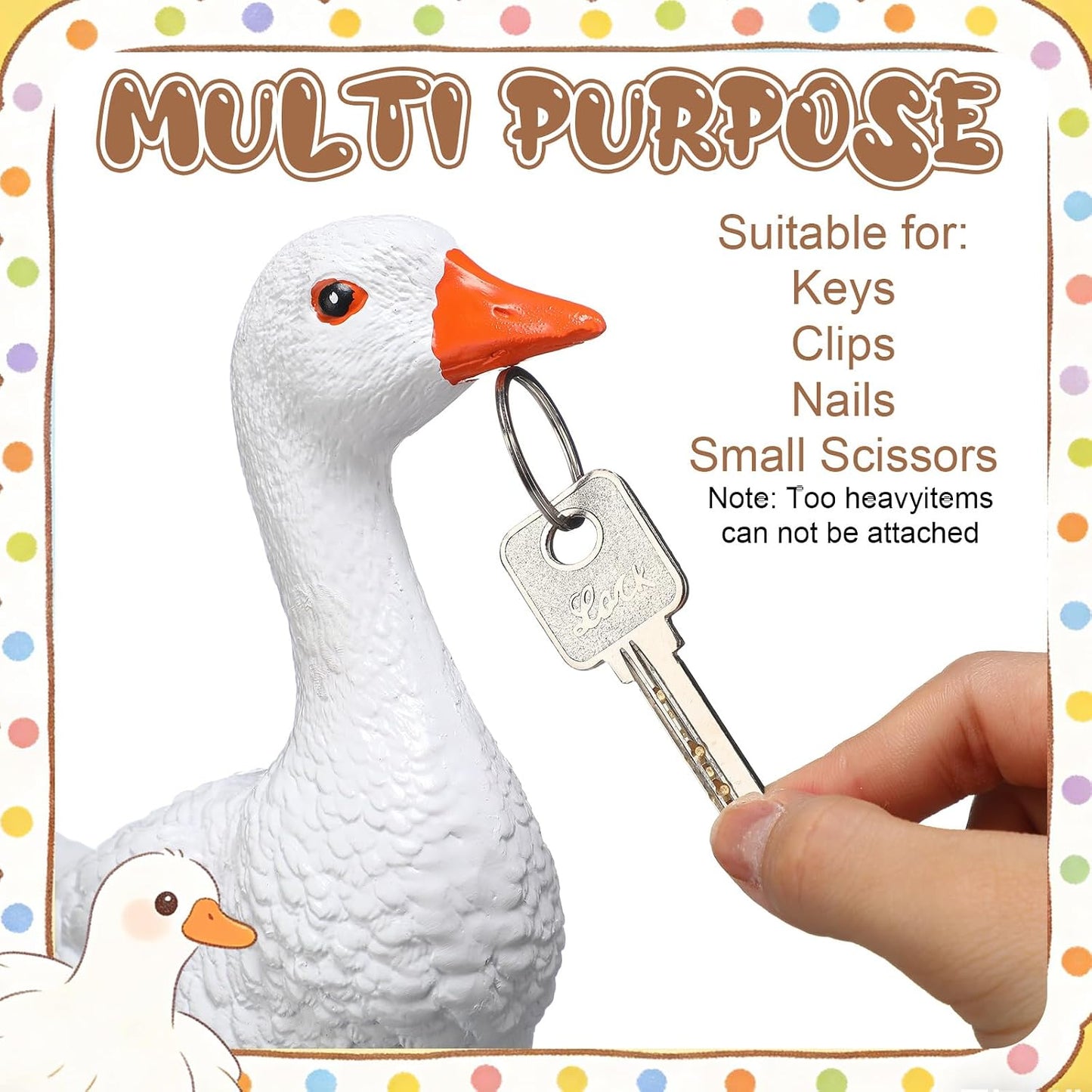 Wenqik Silly Goose Classroom Decor 7 Inch Magnetic Goose Key Holder Teacher Desk Back to School Decor Office Table Home Funny Classroom Accessories for Teacher Students First Day of School Gift BST326L
