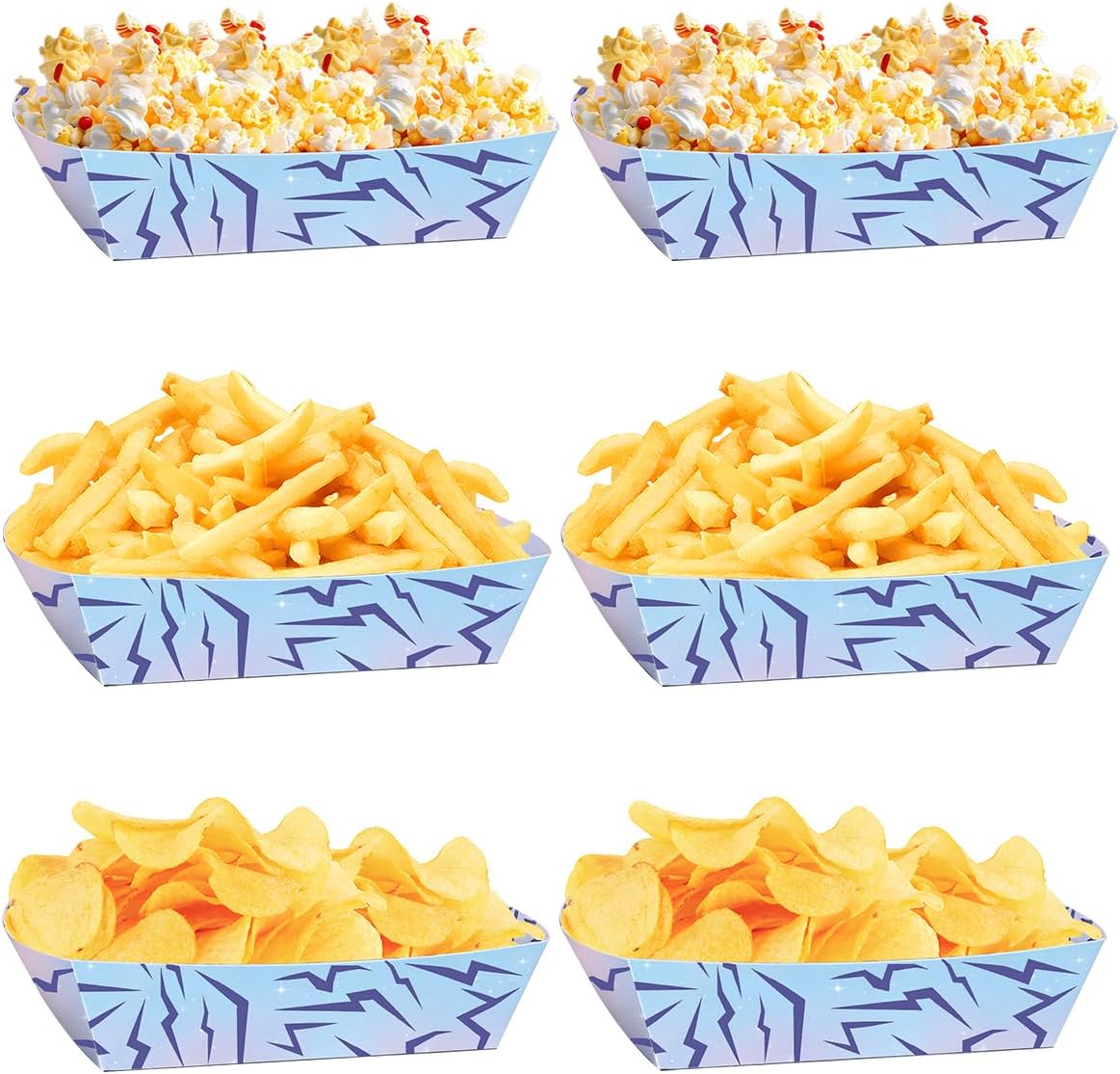 24Pcs Purple Demon Party Supplies Purple Demon Themed Paper Food Trays Disposable Serving Tray Nacho Trays Food Boats for Birthday Party Hunter Theme Decorations BST202