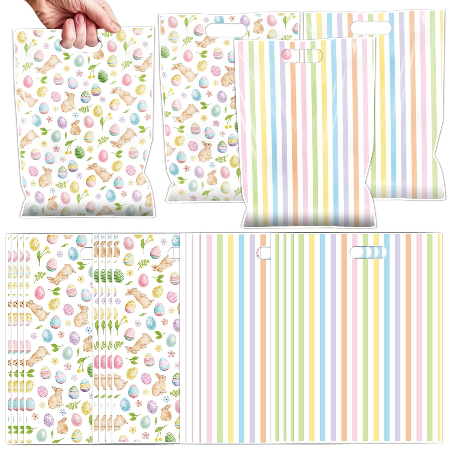 Falueqg Hibachi Party Decorations - 50 Pcs Hibachi Japanese Goodie Candy Gift Bags Fans Cherry Blossom Patterns Party Favors for Chinese Japanese Birthday Baby Shower Decor BST326H