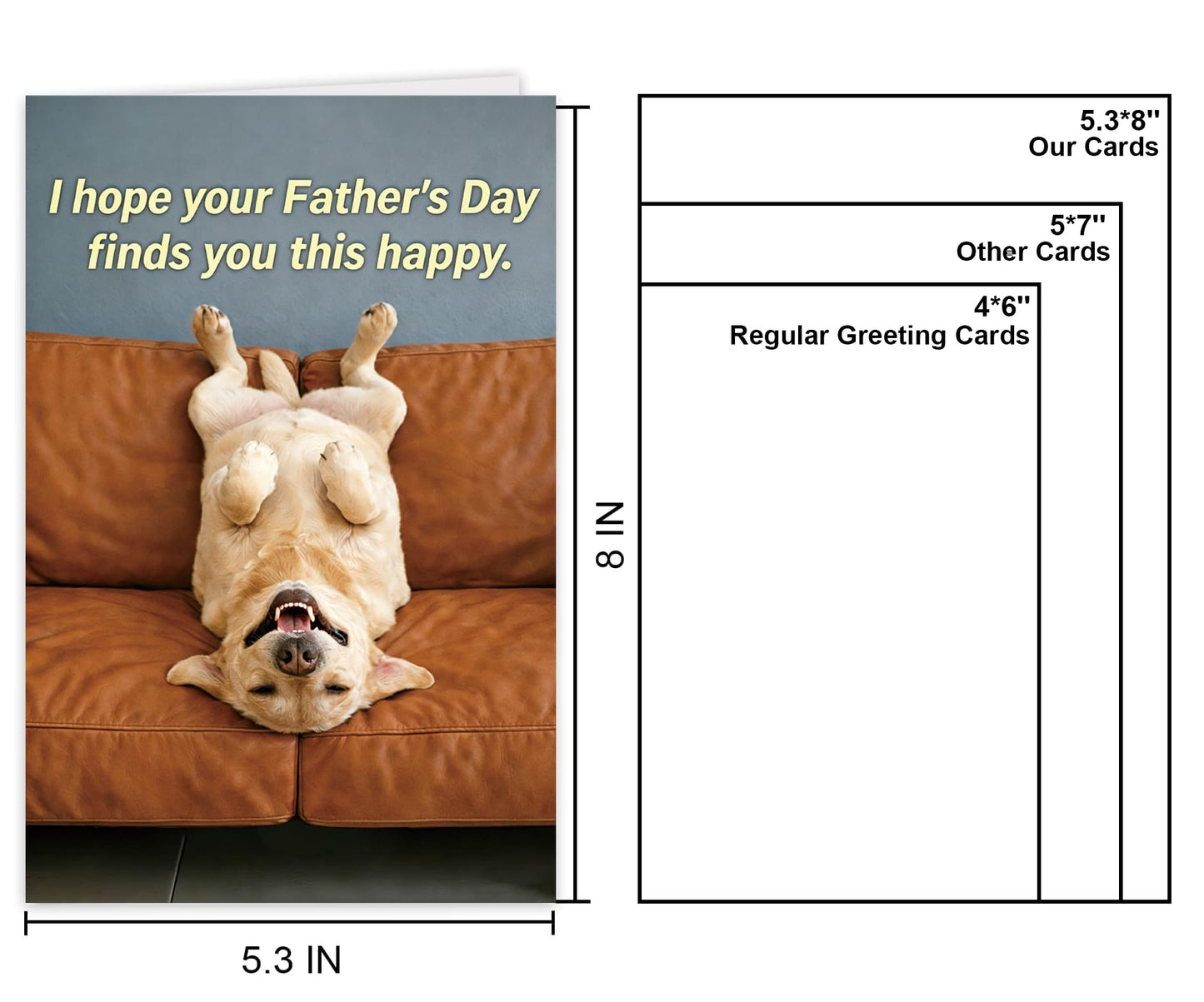 Funny Fathers Day Card for Dad Daddy Bonus Dad, Cute Cards for Fathers Day, Father's Day Cards from Son Daughter, Father's Day Cards Gift For Men Him BST202