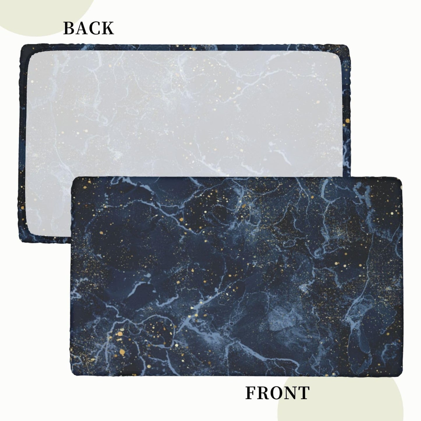 Blue Marble Rectangle Tablecloth with Elastic Edge, 5FT Table Cloths Washable Reusable Rectangular Table Cover for Kitchen Dining Party, 60" L X 30" W BST202